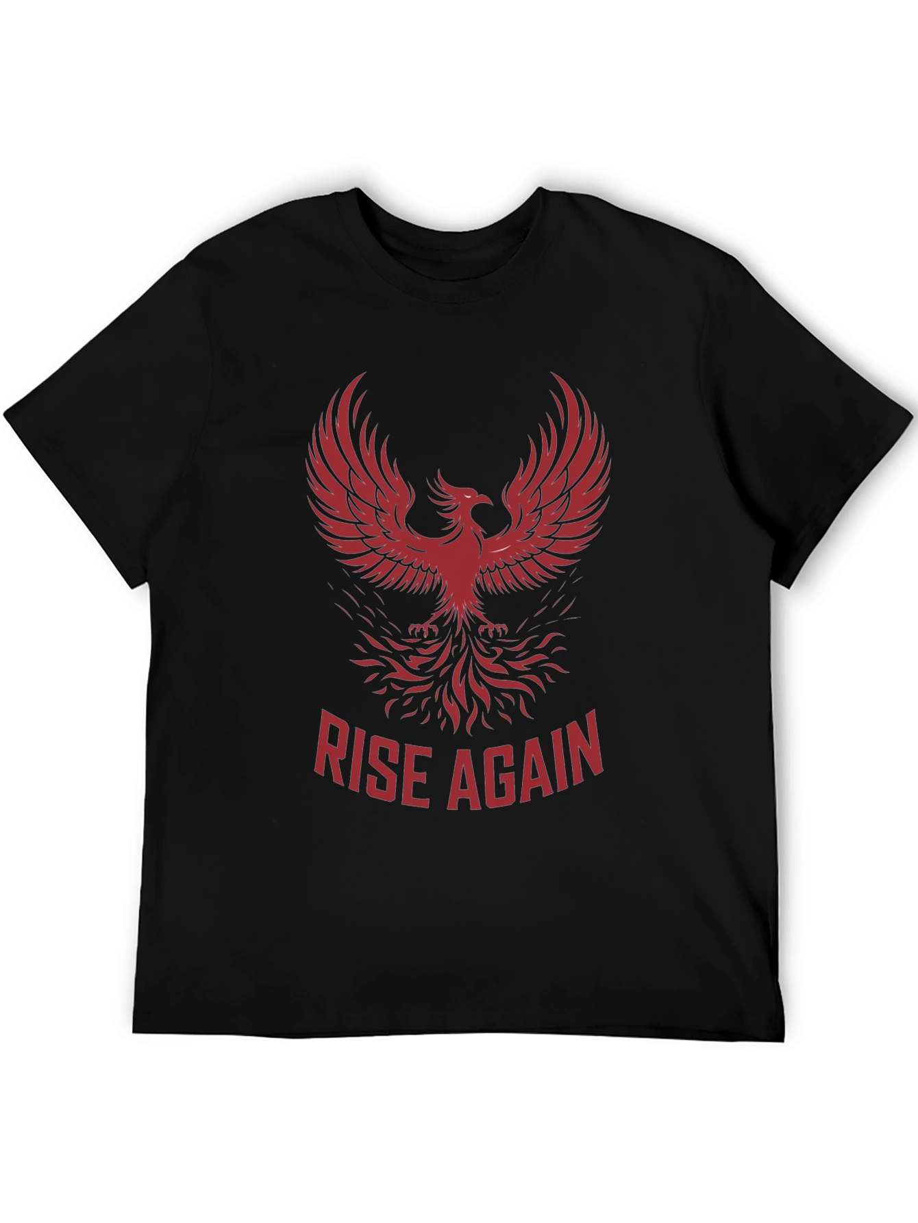 Rise Again Phoenix Graphic Tee - Black
