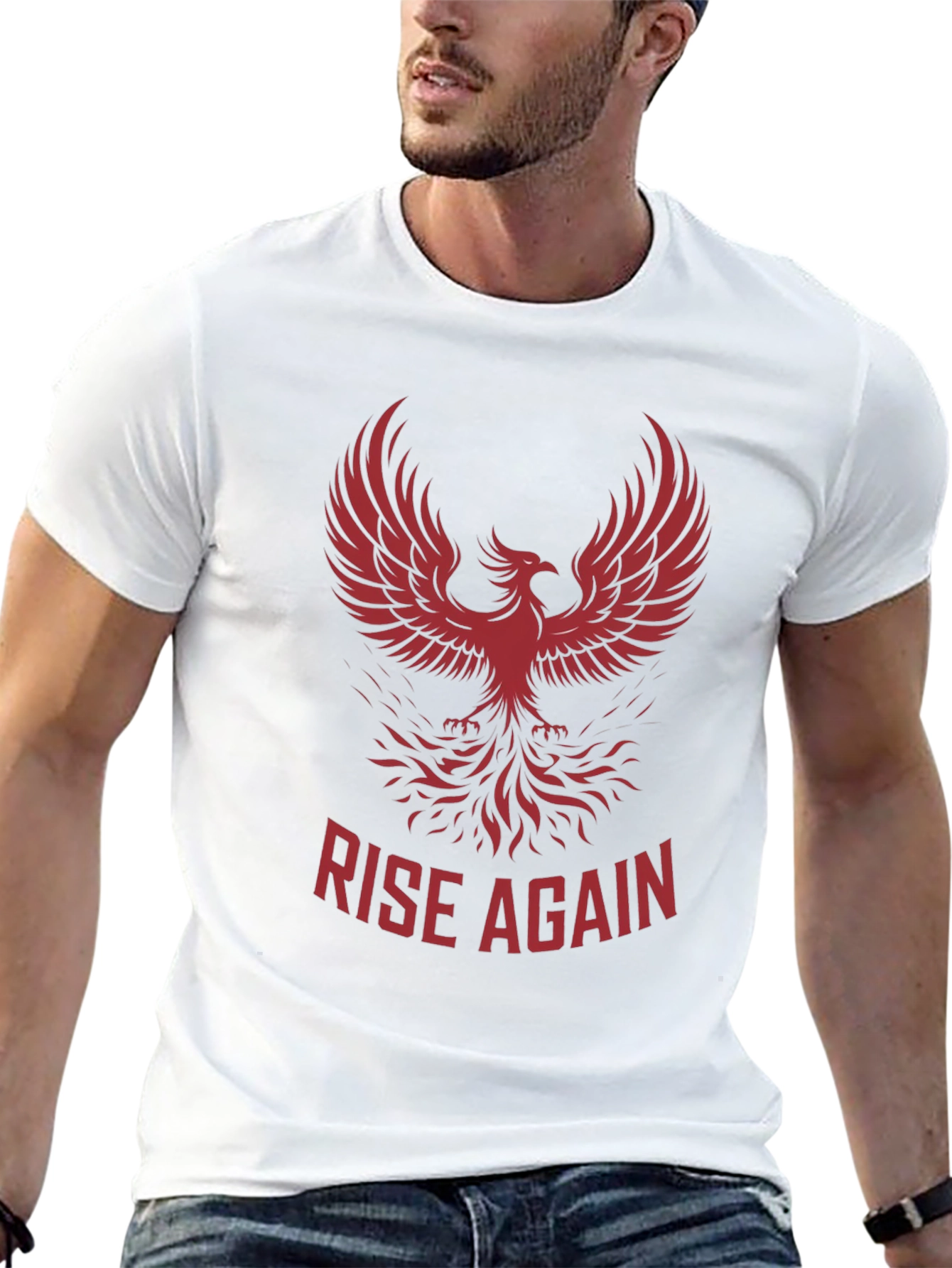 Rise Again Phoenix Graphic Tee - Black