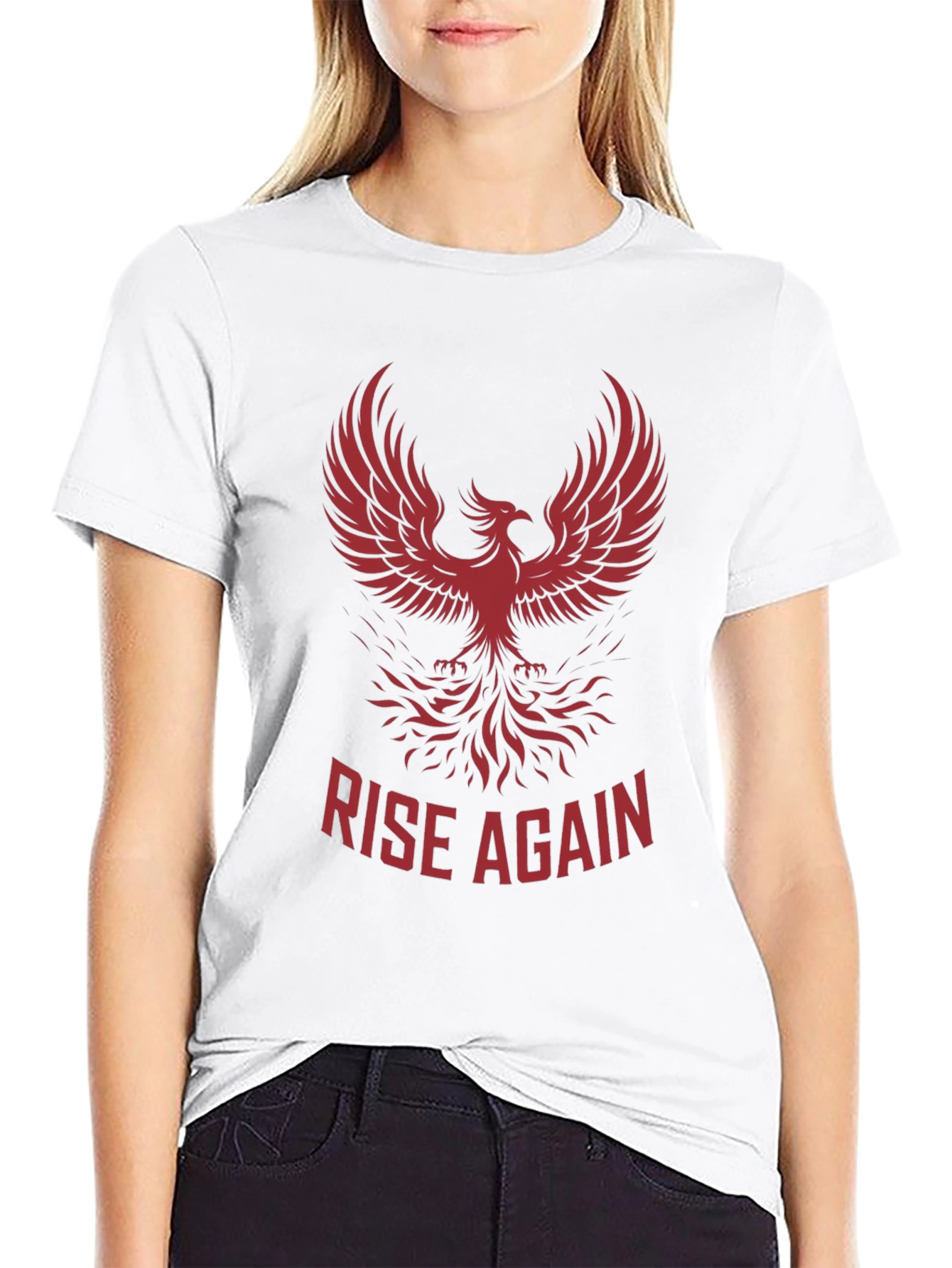 Rise Again Phoenix Graphic Tee - Black
