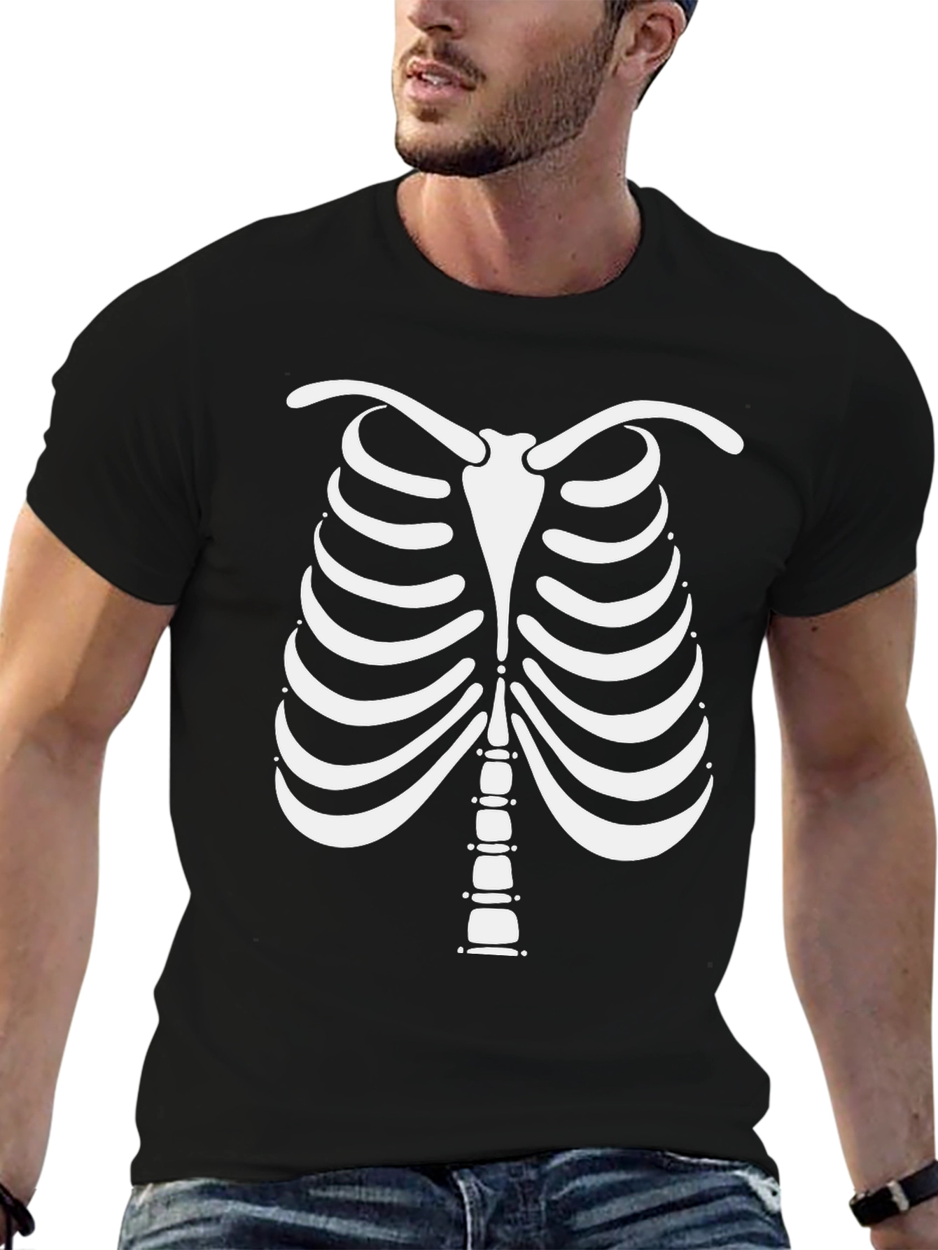 Skeleton Rib Cage T-Shirt - Halloween Costume Tee
