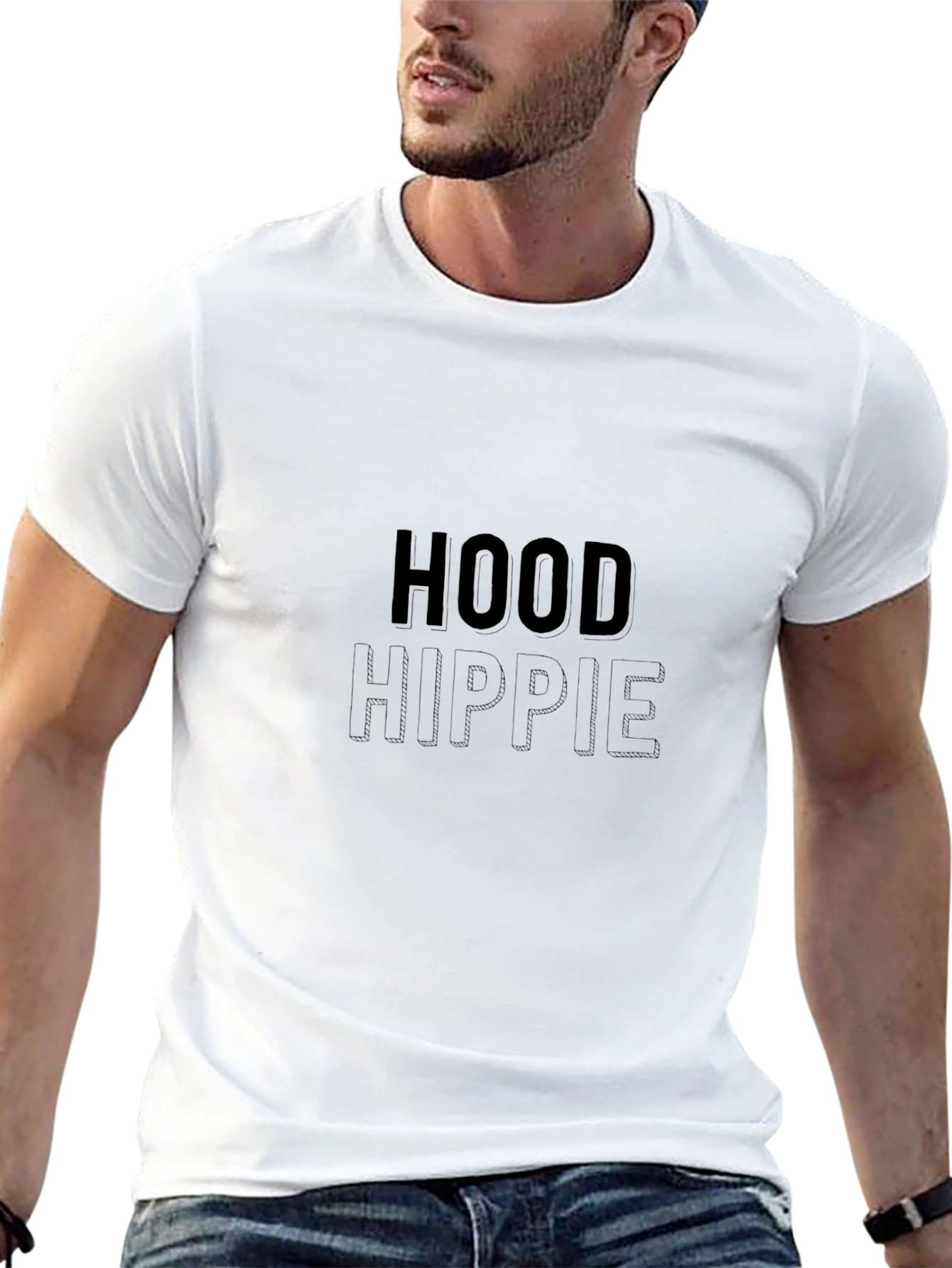 Hood Hippie Graphic Black T-Shirt
