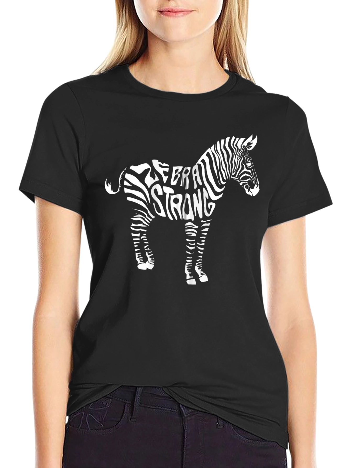 Zebra Strong Graphic Tee - Bold Animal Print