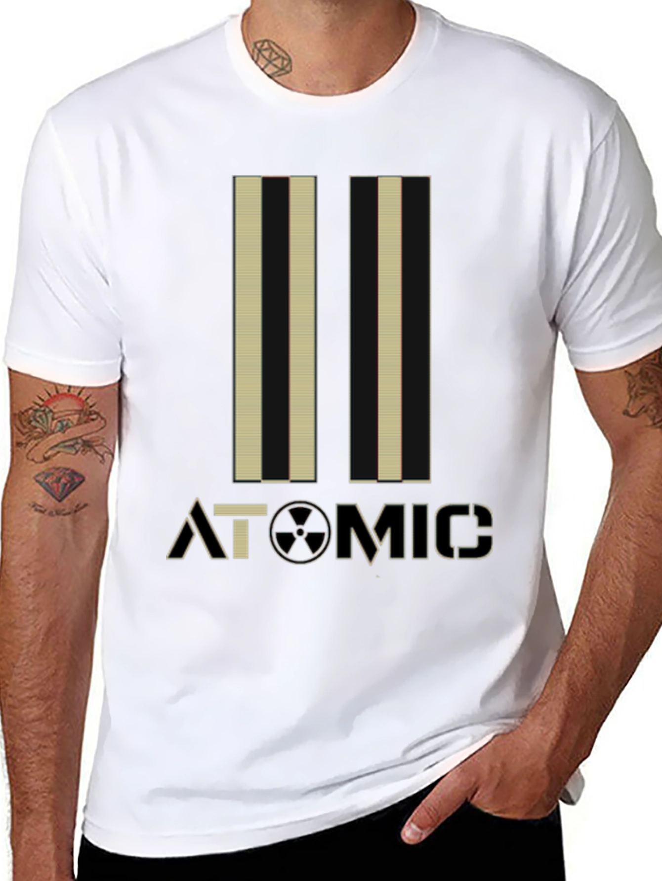 Atomic Graphic Print Black Tee