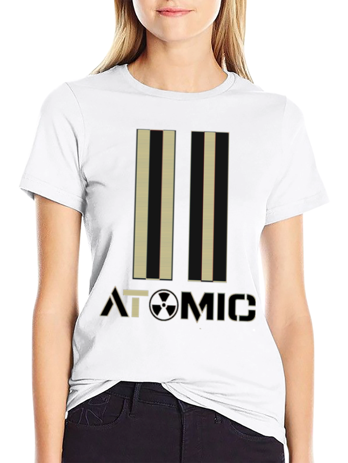 Atomic Graphic Print Black Tee
