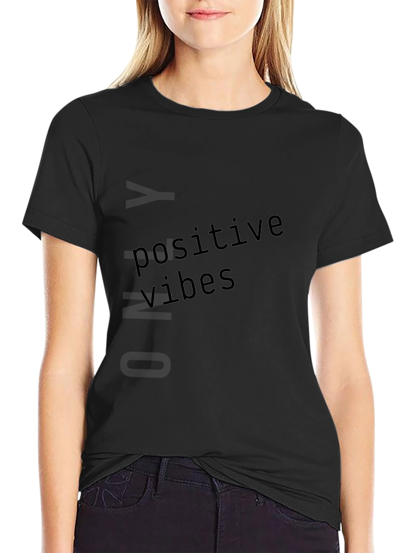 Positive Vibes Black T-Shirt