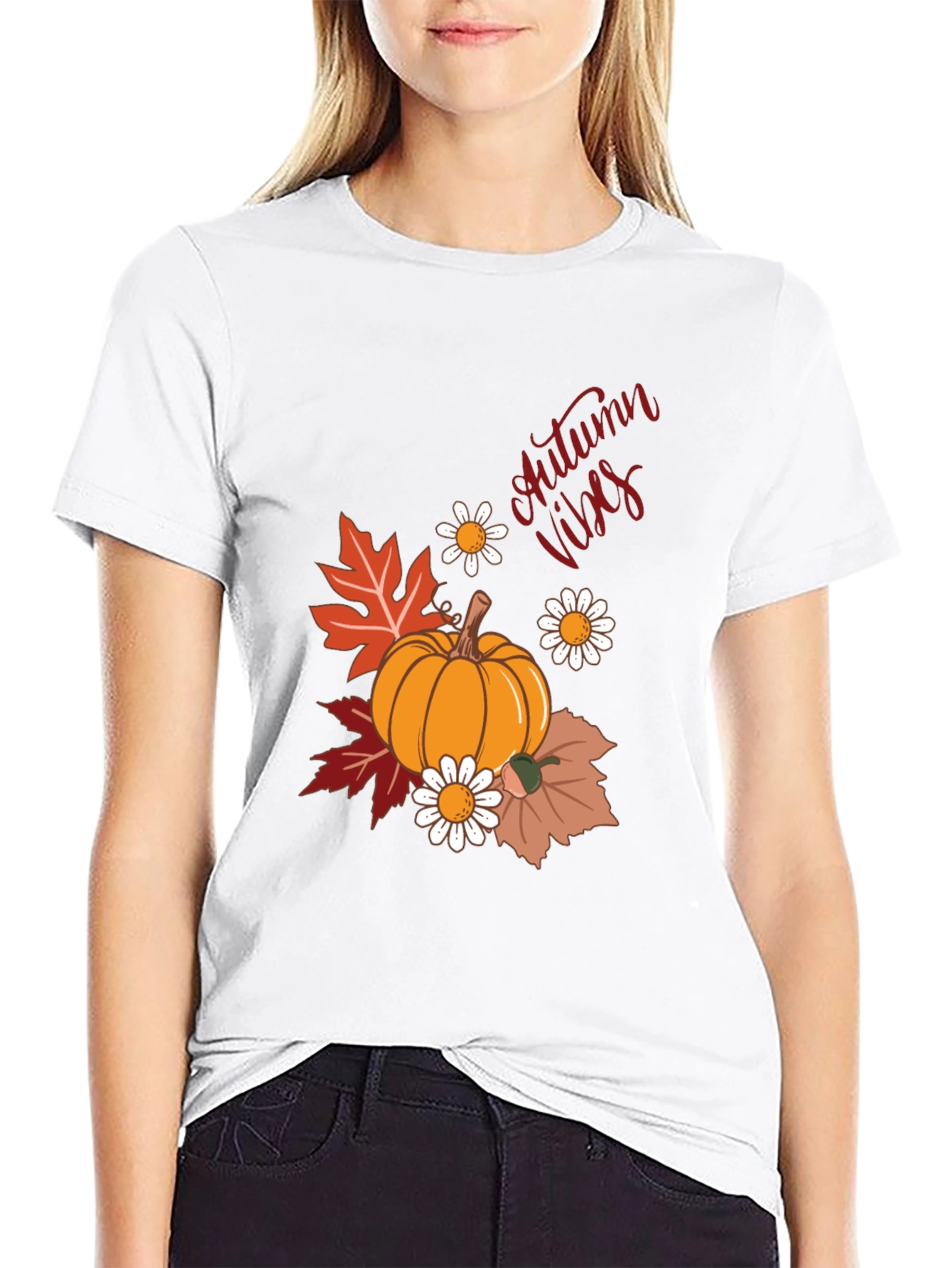 Autumn Vibes Pumpkin T-Shirt