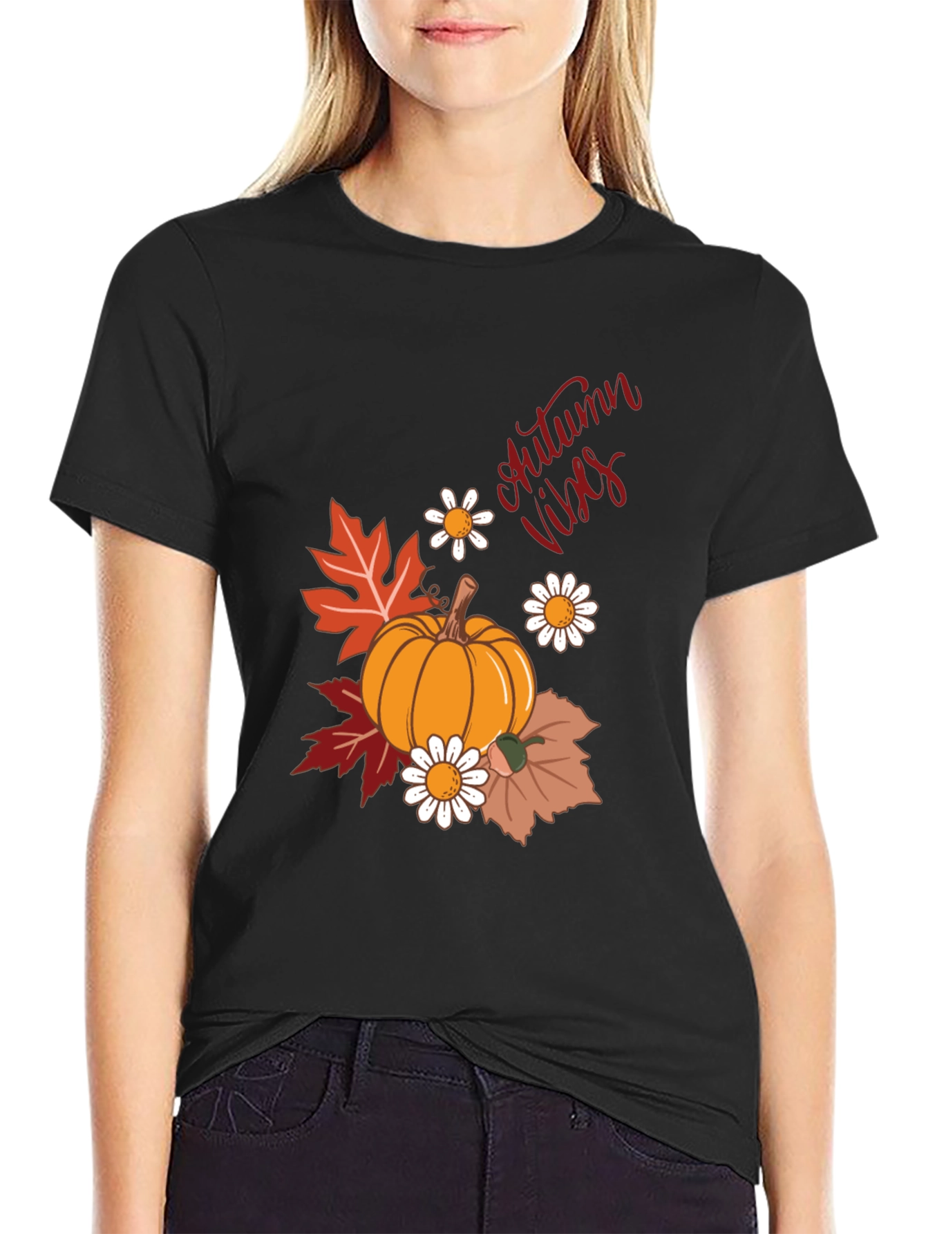 Autumn Vibes Pumpkin T-Shirt