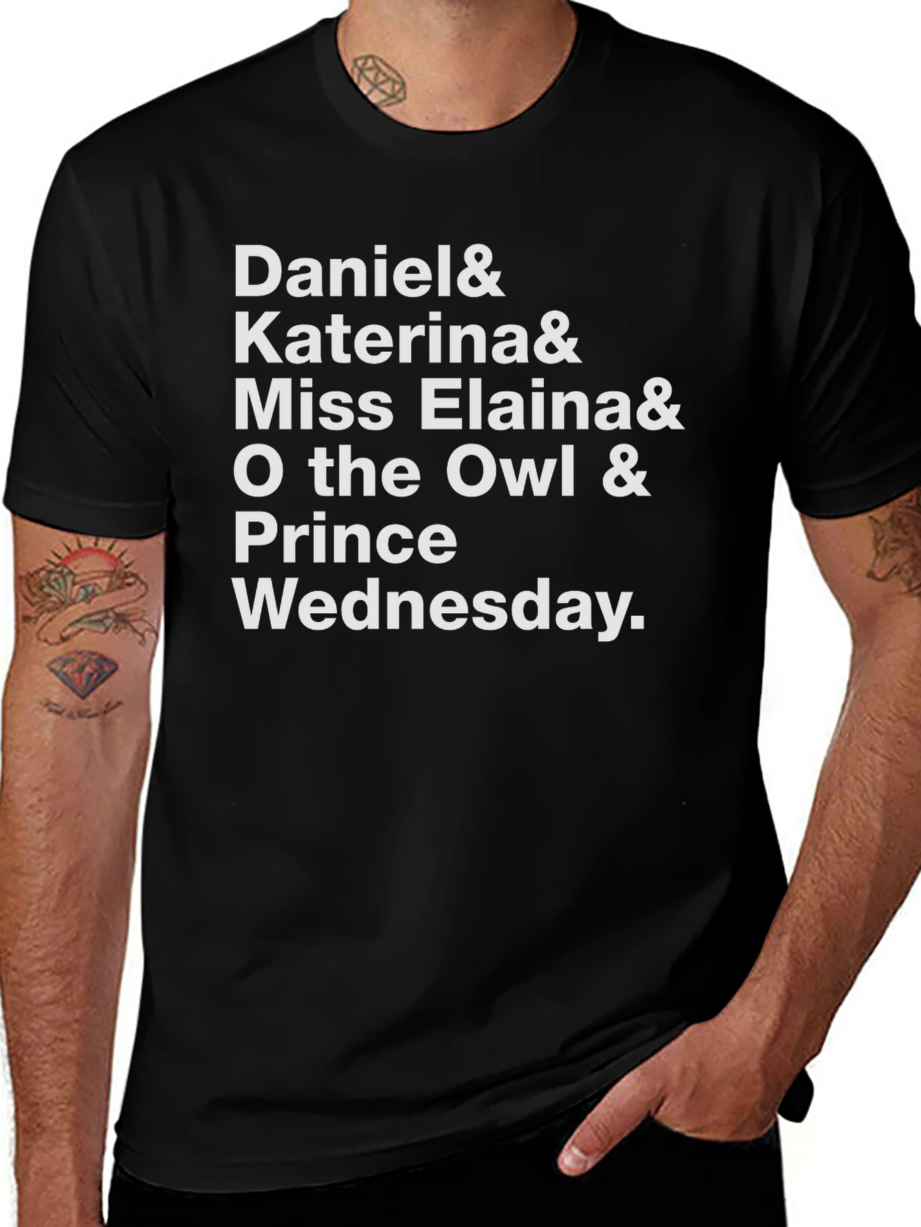 Daniel & Friends Black Graphic T-Shirt