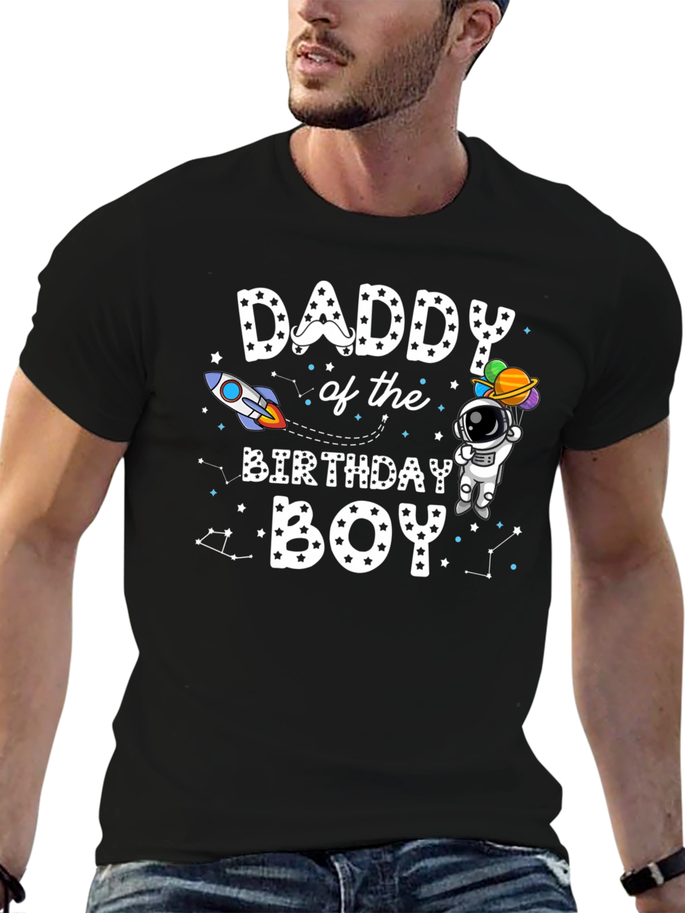 Daddy of the Birthday Boy Space T-Shirt