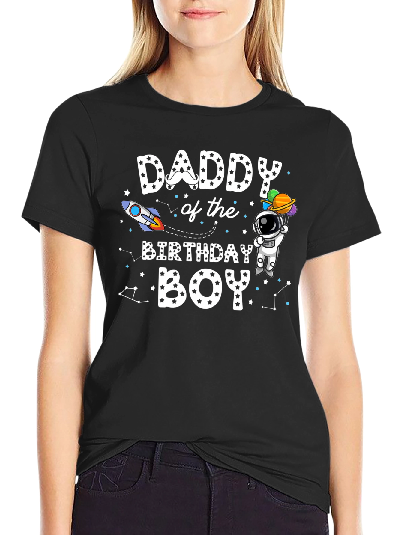 Daddy of the Birthday Boy Space T-Shirt