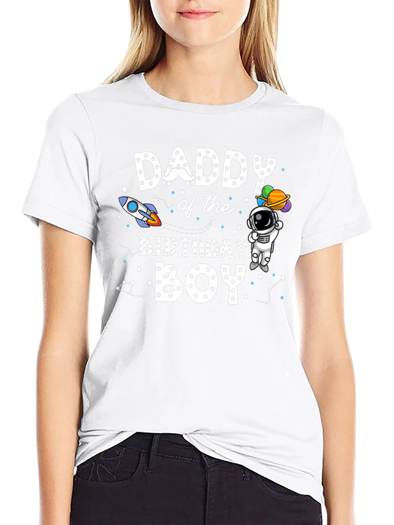 Daddy of the Birthday Boy Space T-Shirt