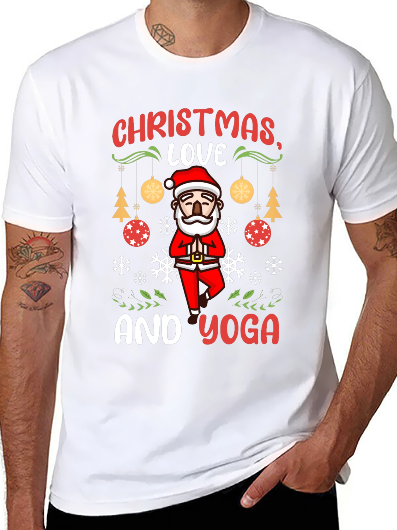 Christmas Love and Yoga T-Shirt