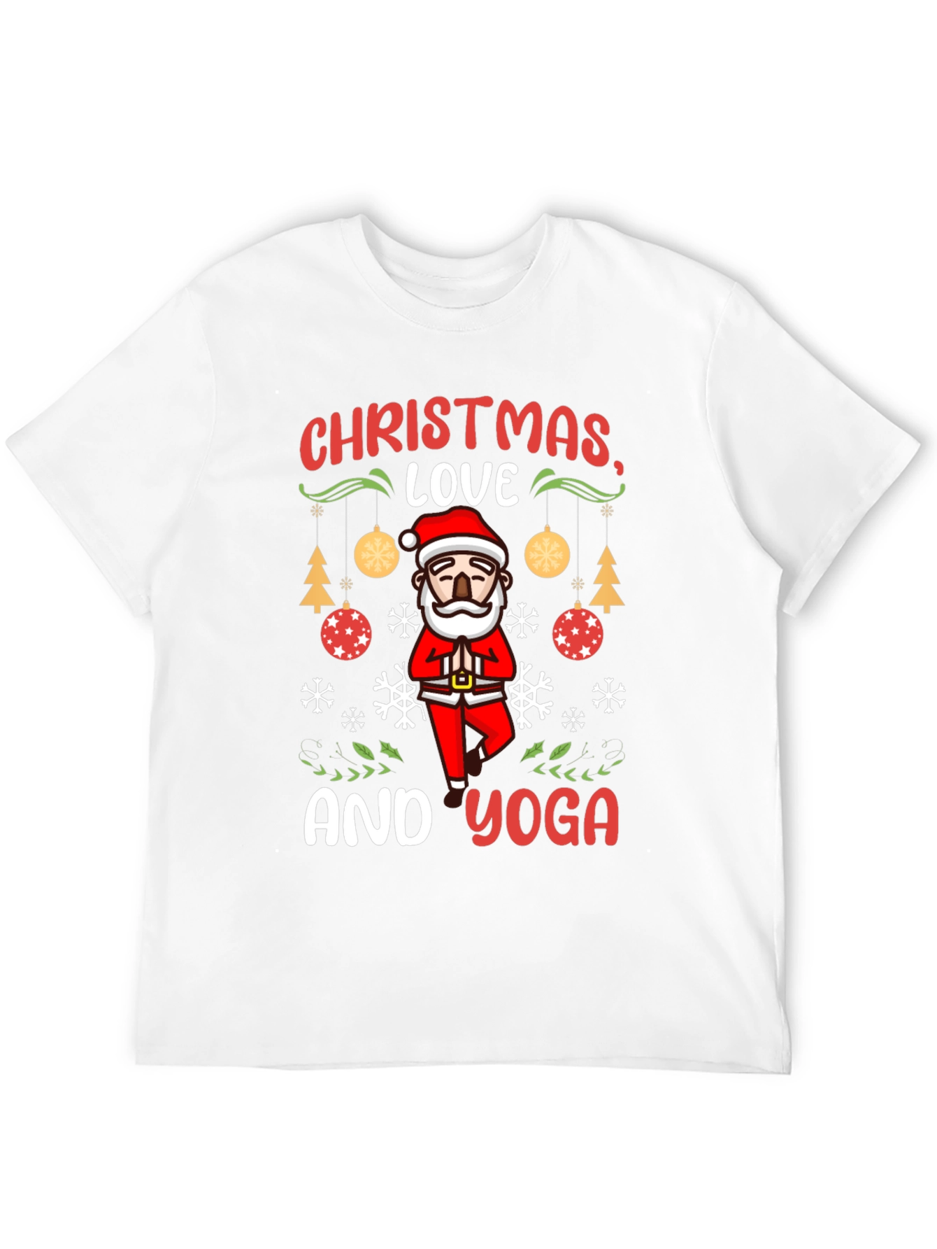 Christmas Love and Yoga T-Shirt