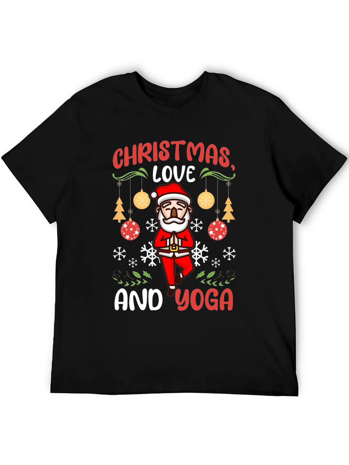 Christmas Love and Yoga T-Shirt