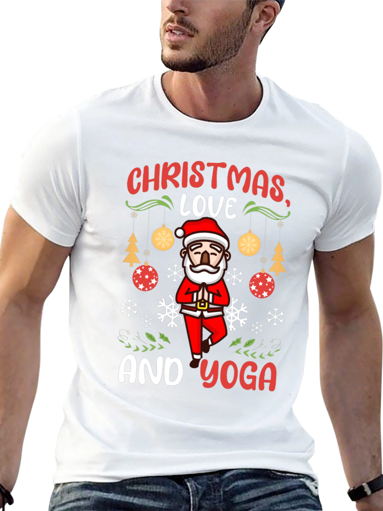 Christmas Love and Yoga T-Shirt