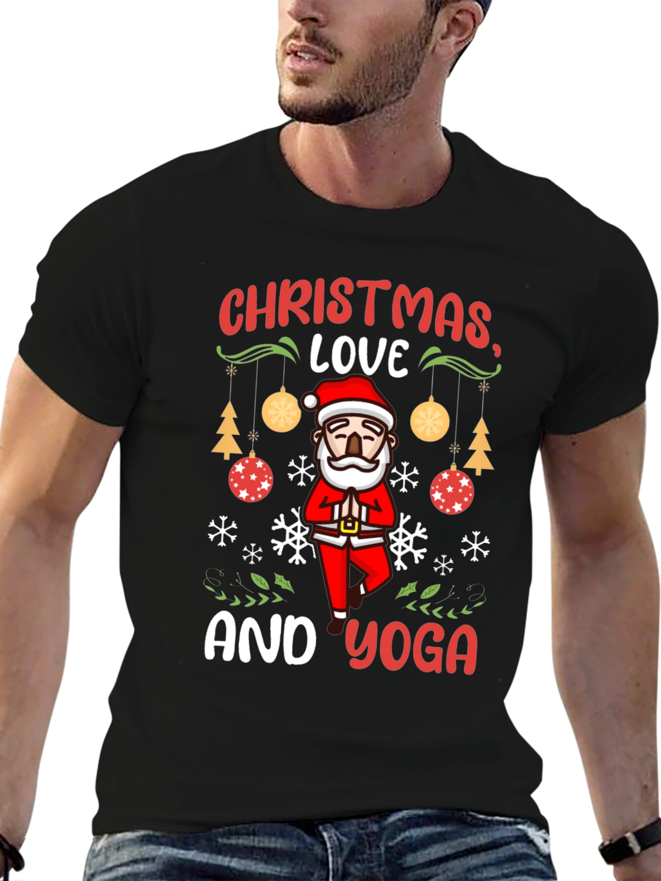 Christmas Love and Yoga T-Shirt