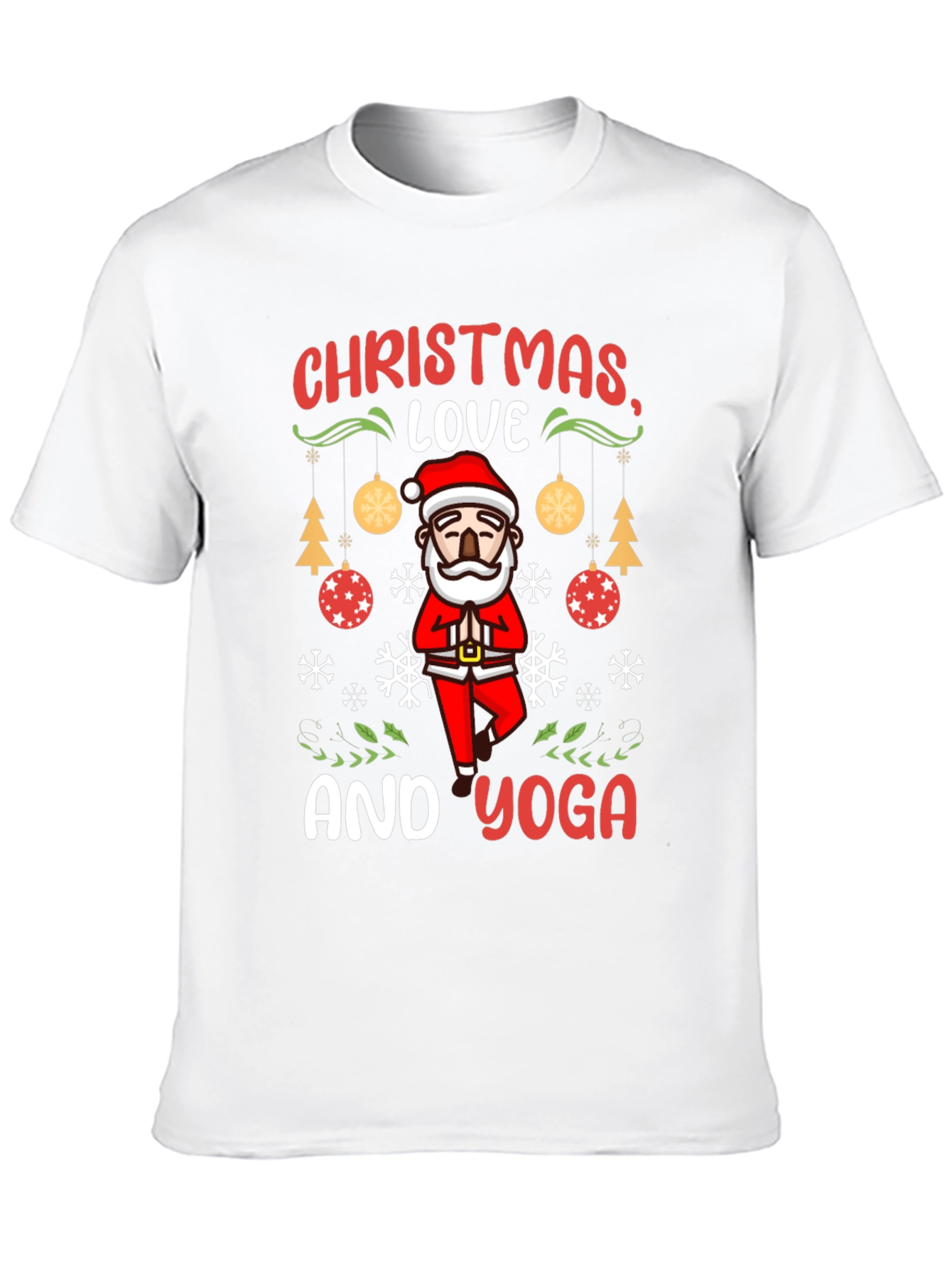 Christmas Love and Yoga T-Shirt