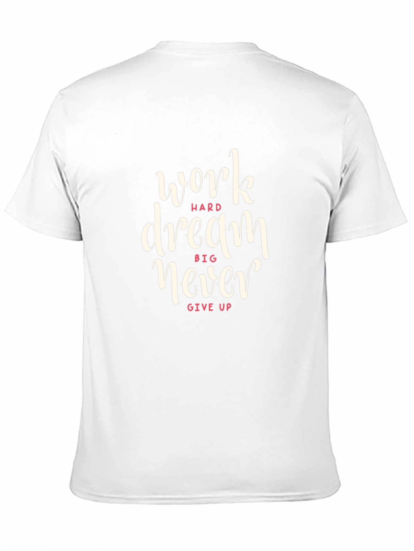 Motivational Black T-Shirt: Work Hard Dream Big