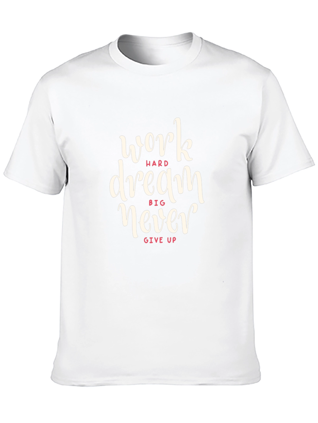 Motivational Black T-Shirt: Work Hard Dream Big