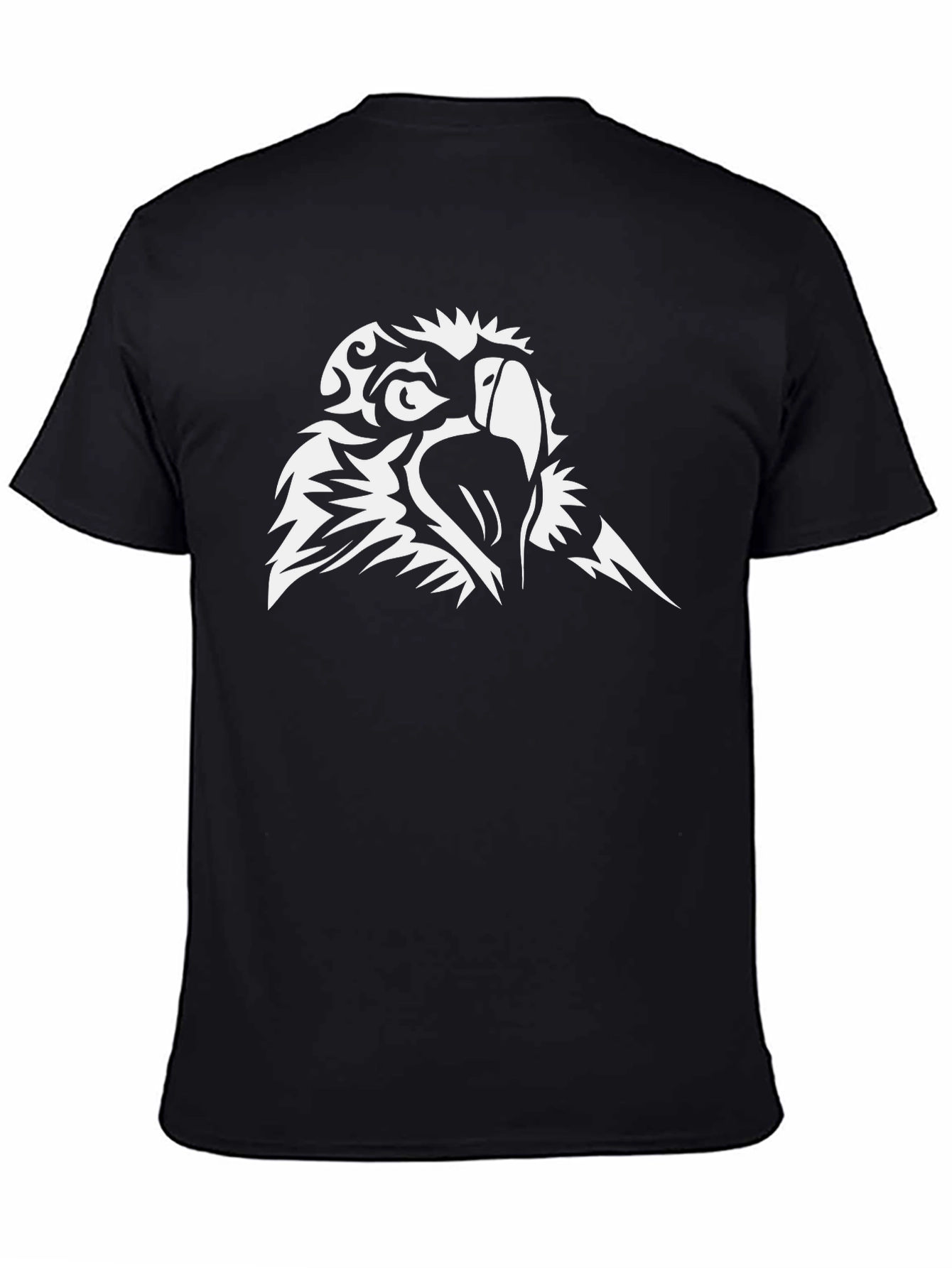 Bold Eagle Graphic Tee - Black Cotton