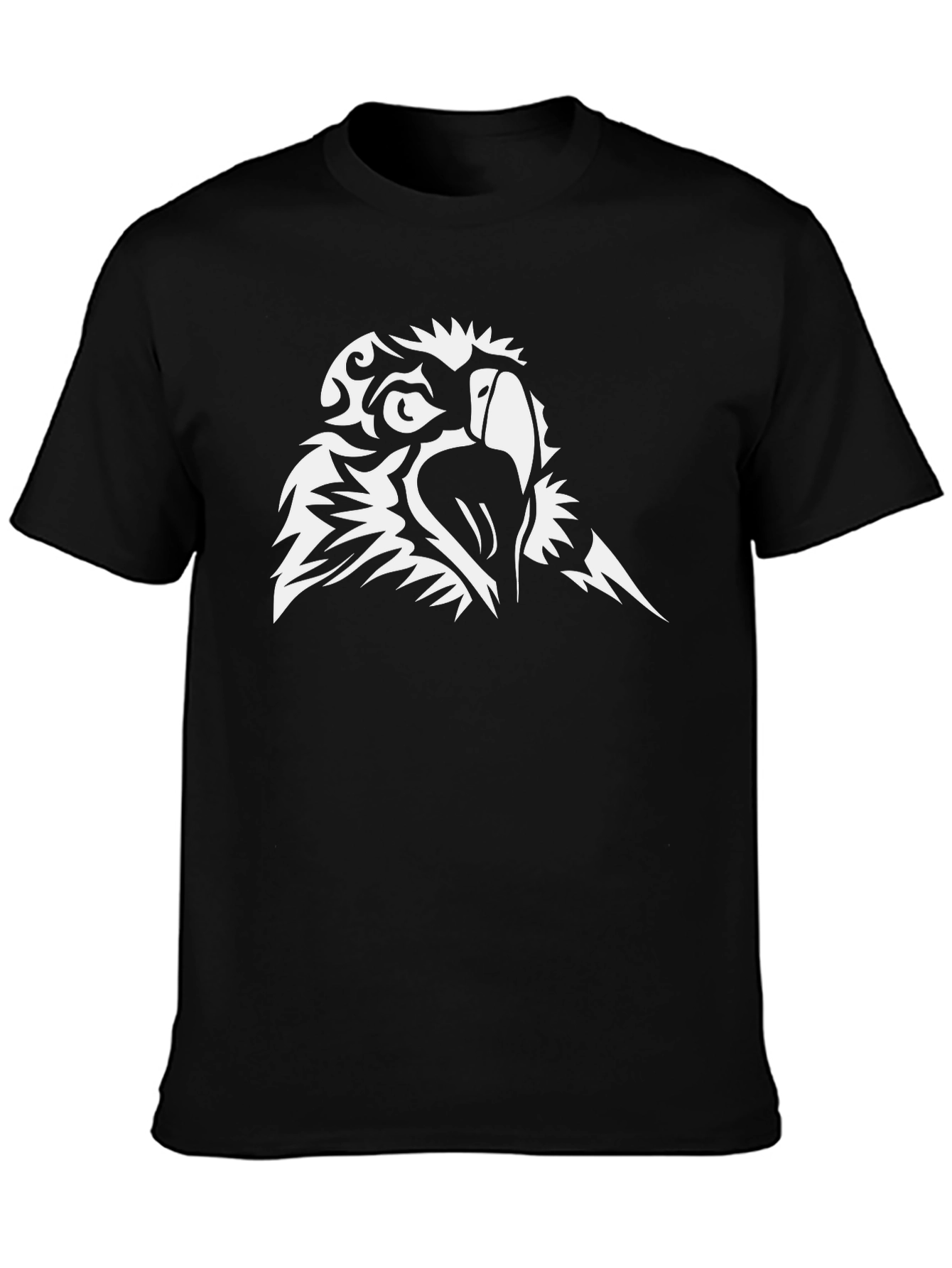 Bold Eagle Graphic Tee - Black Cotton
