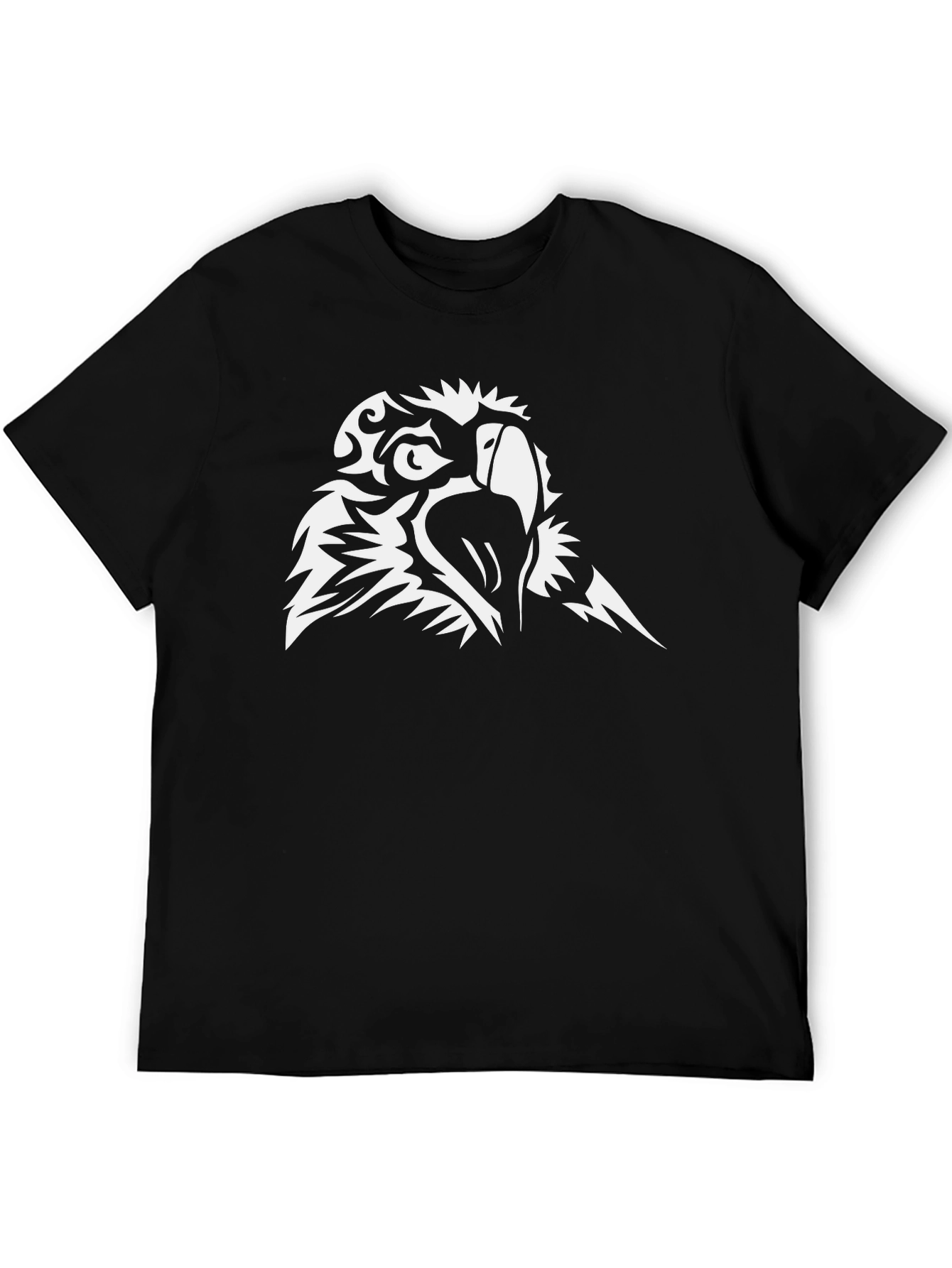 Bold Eagle Graphic Tee - Black Cotton
