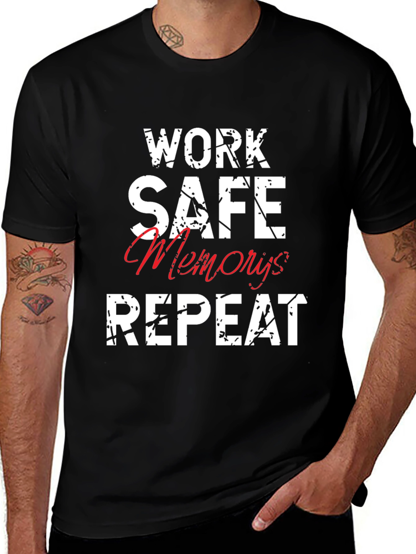 Work Safe Memories Repeat Graphic Tee
