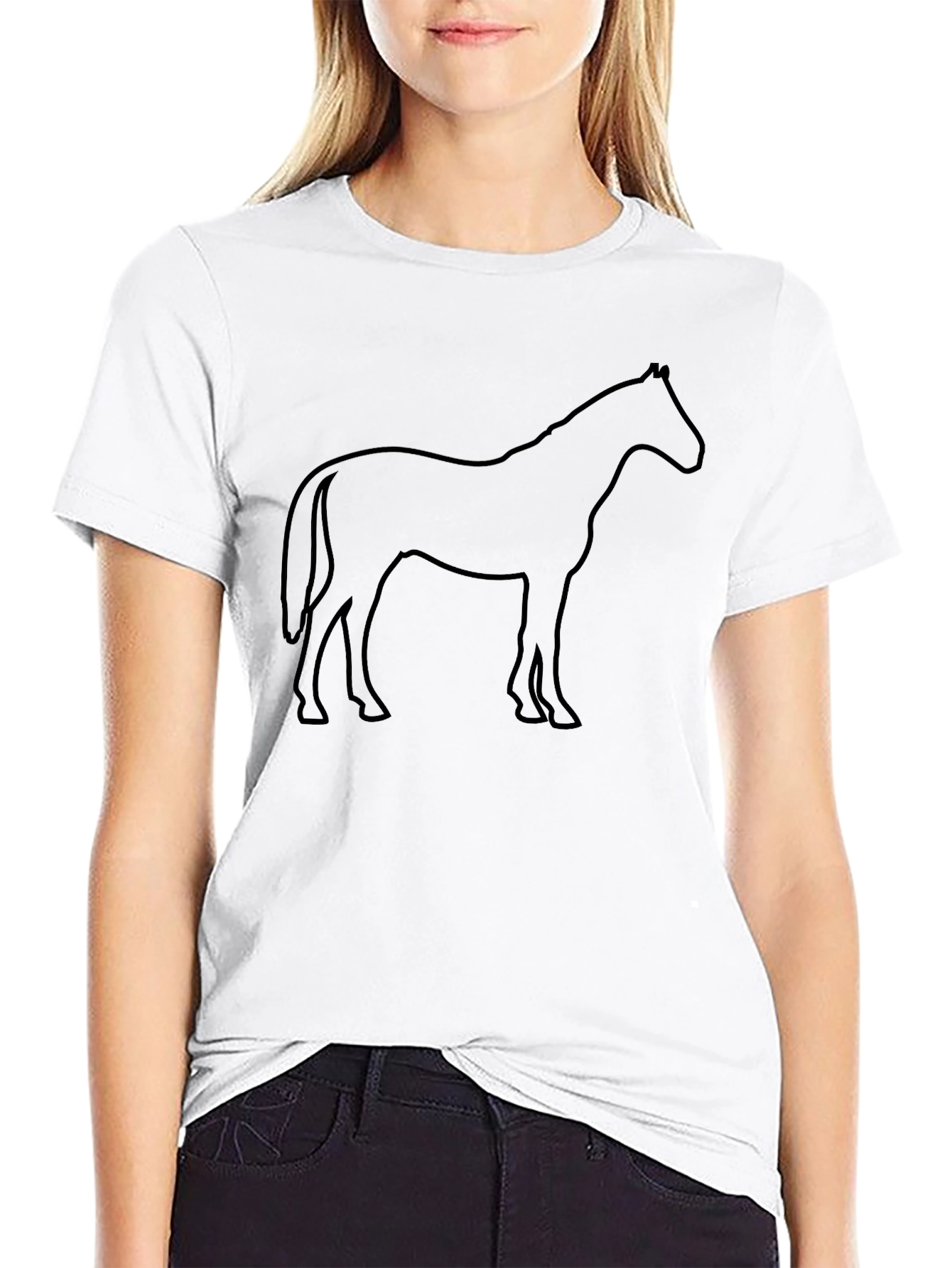 Black Horse Silhouette T-Shirt