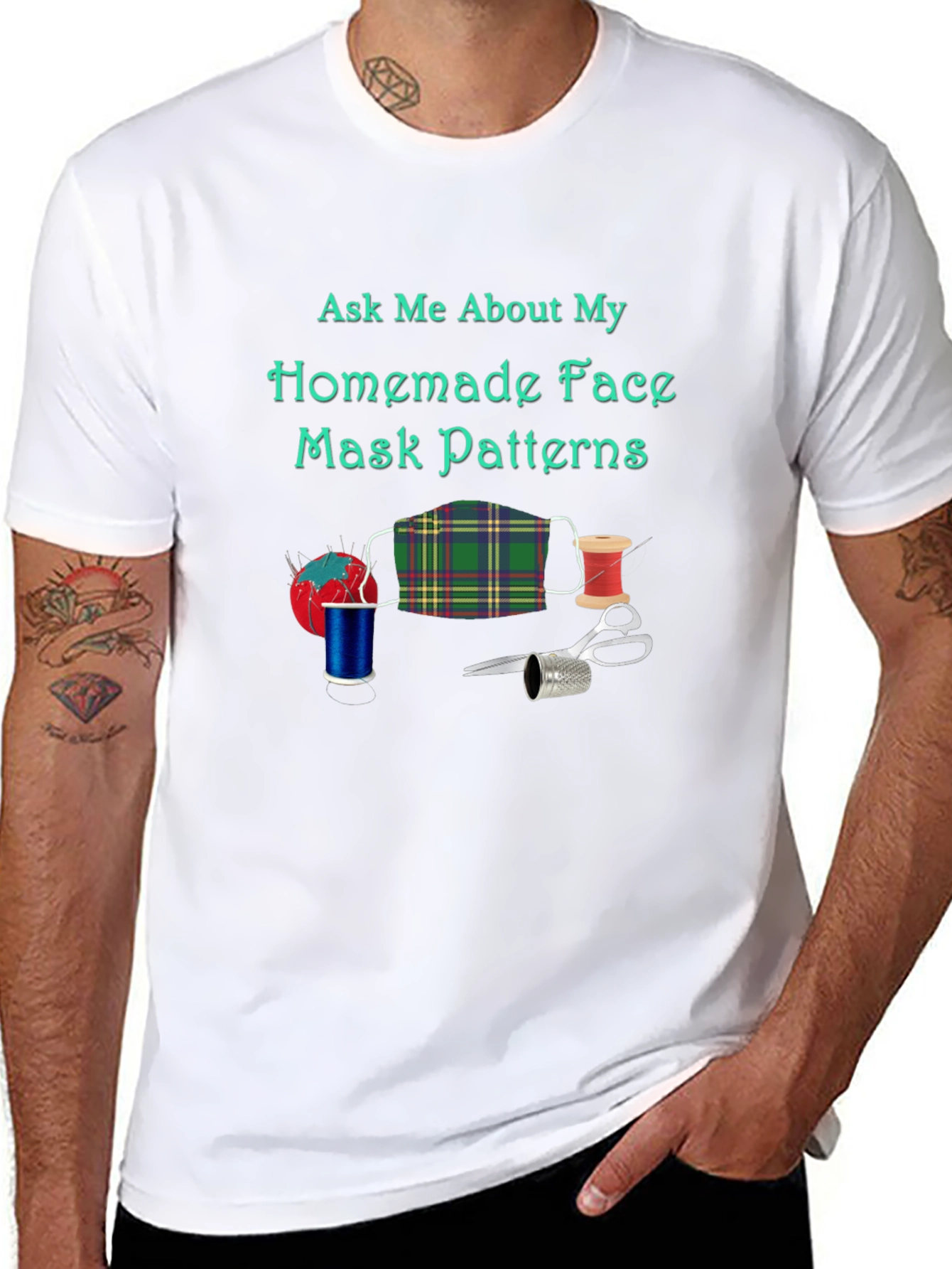 Homemade Face Mask Pattern T-Shirt