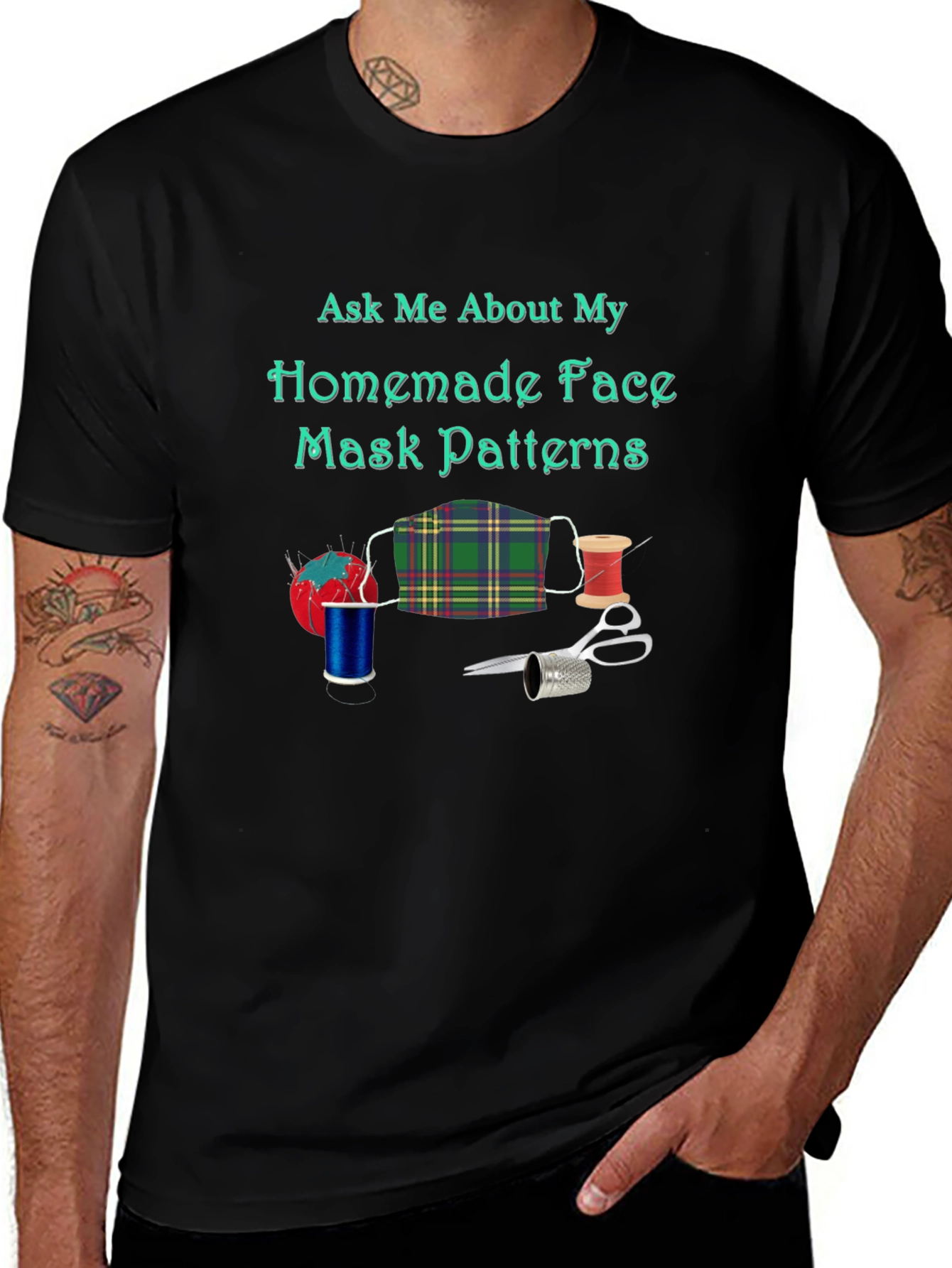 Homemade Face Mask Pattern T-Shirt