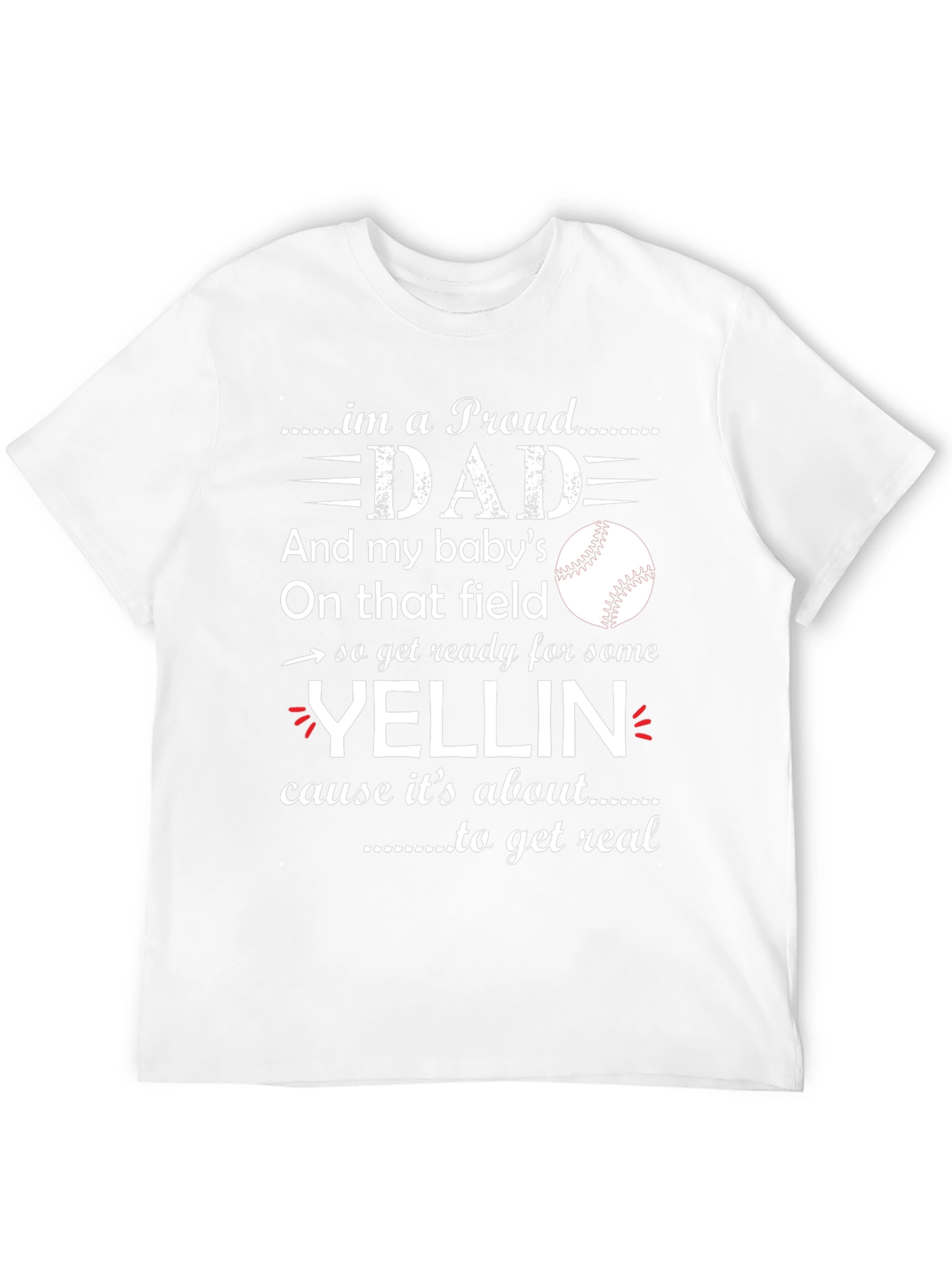 Proud Baseball Dad Graphic T-Shirt