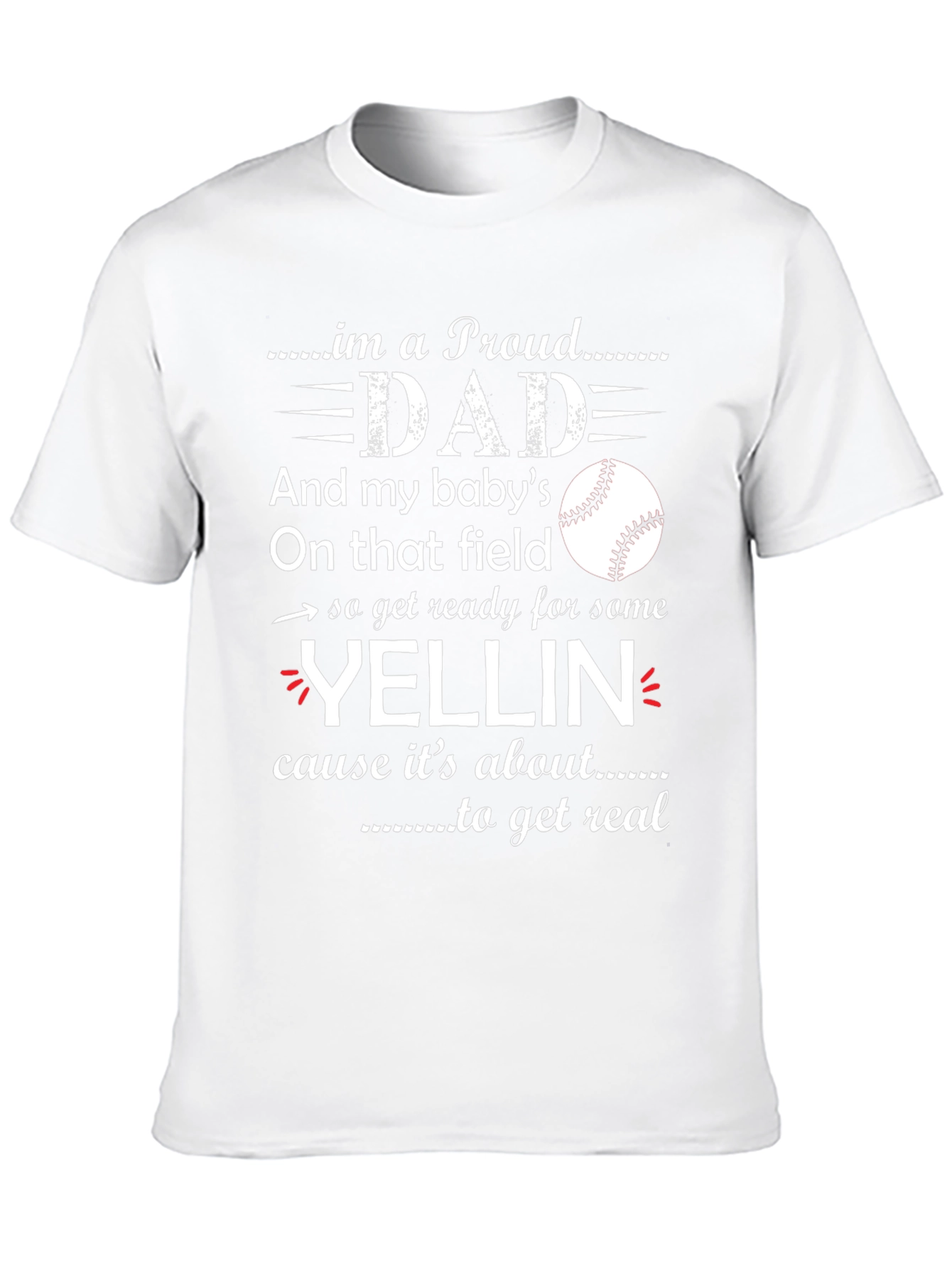 Proud Baseball Dad Graphic T-Shirt
