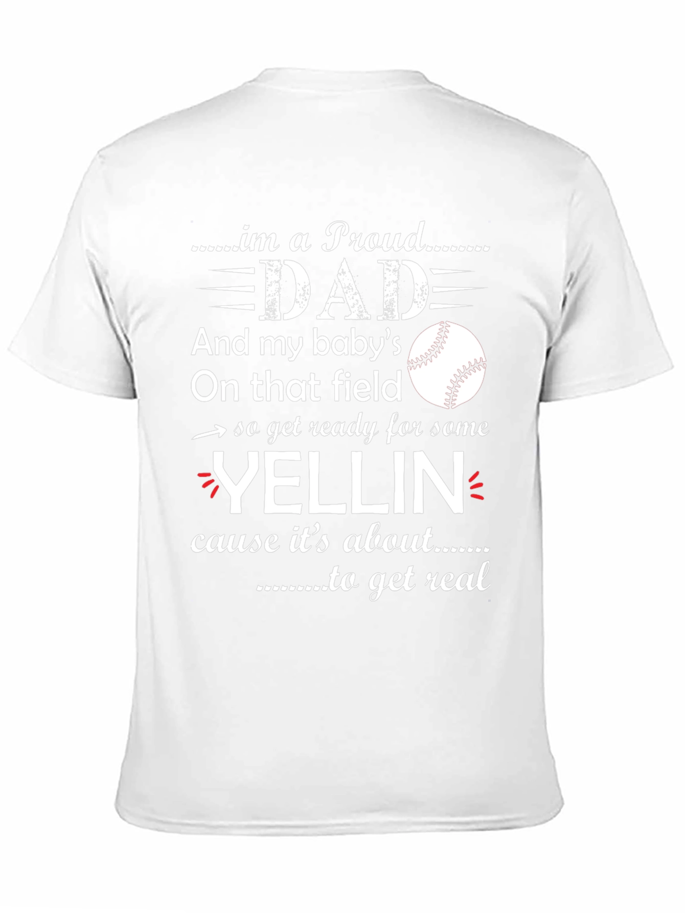 Proud Baseball Dad Graphic T-Shirt