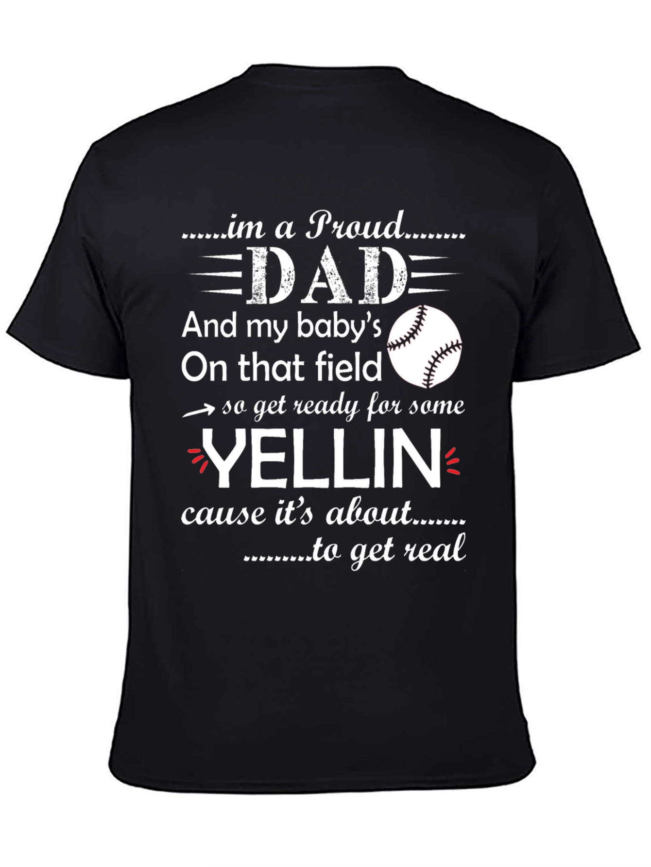 Proud Baseball Dad Graphic T-Shirt