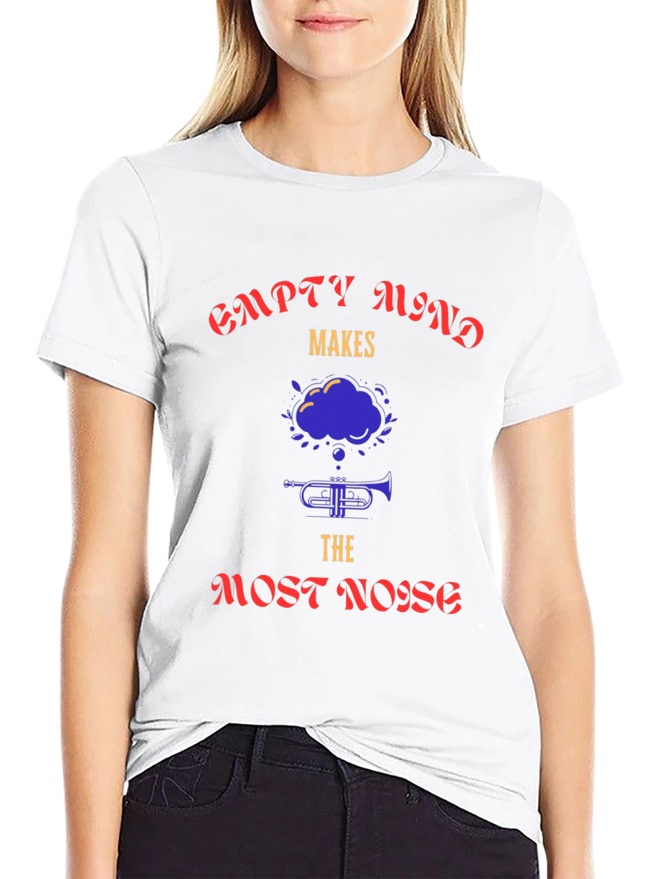 Empty Mind Makes The Most Noise Black Graphic Tee