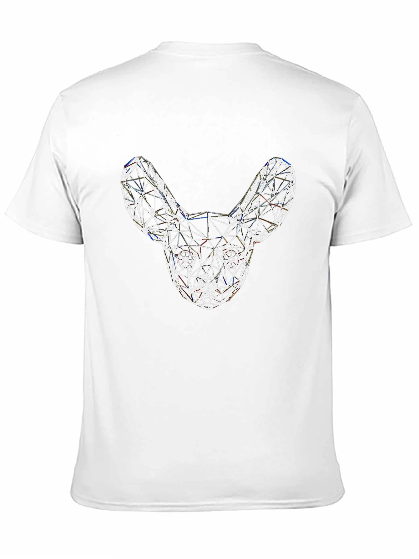 Geometric Dog Head Black T-Shirt