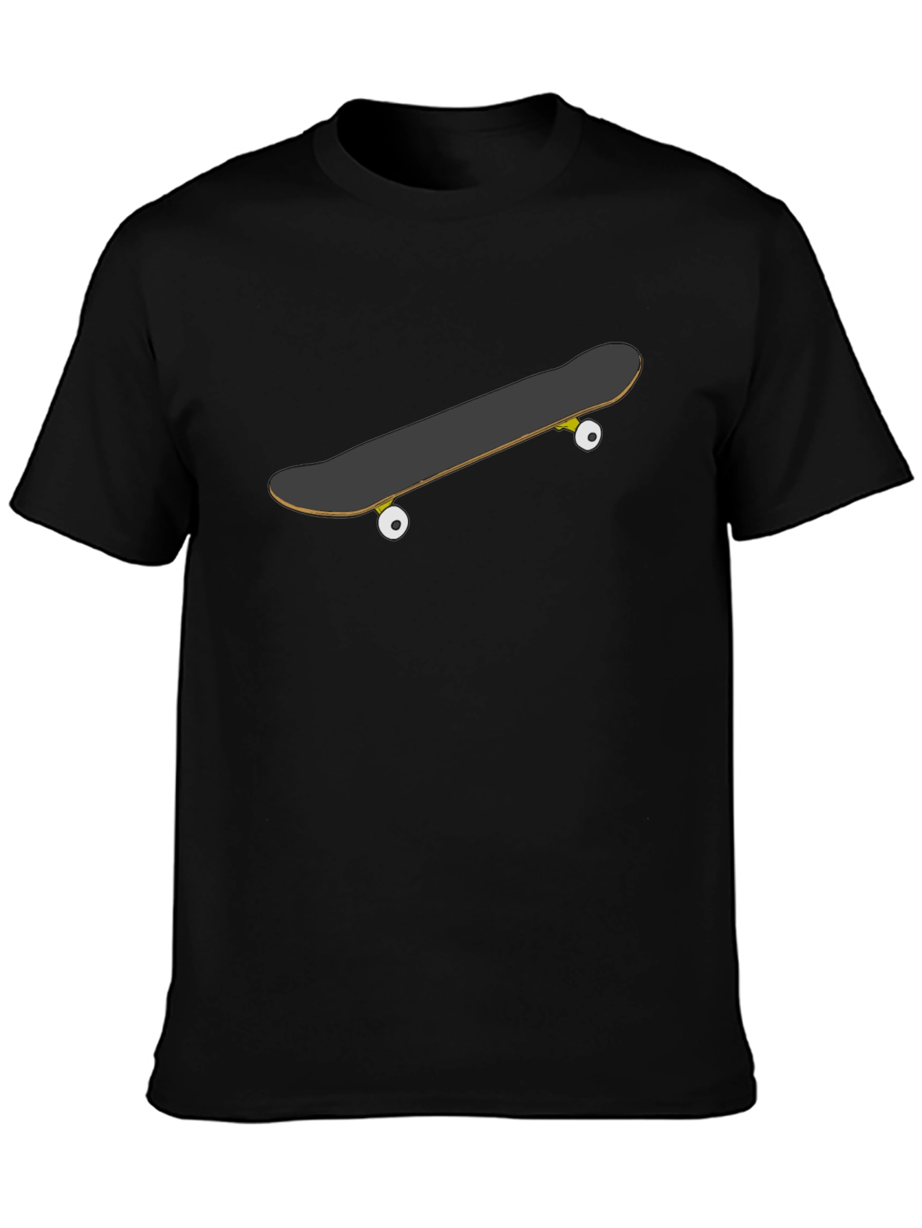 Skateboard Graphic Black T-Shirt - Casual Style