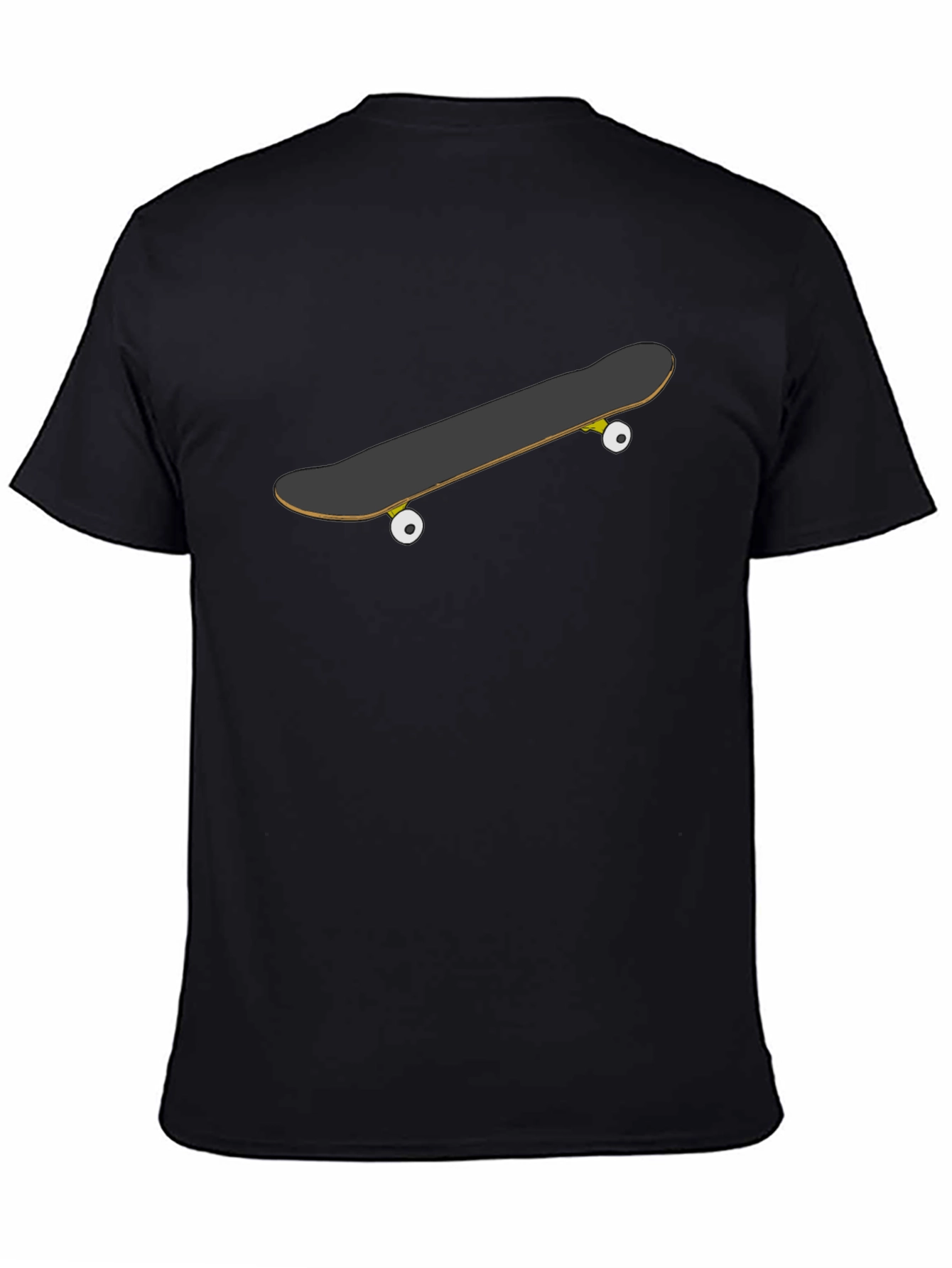 Skateboard Graphic Black T-Shirt - Casual Style
