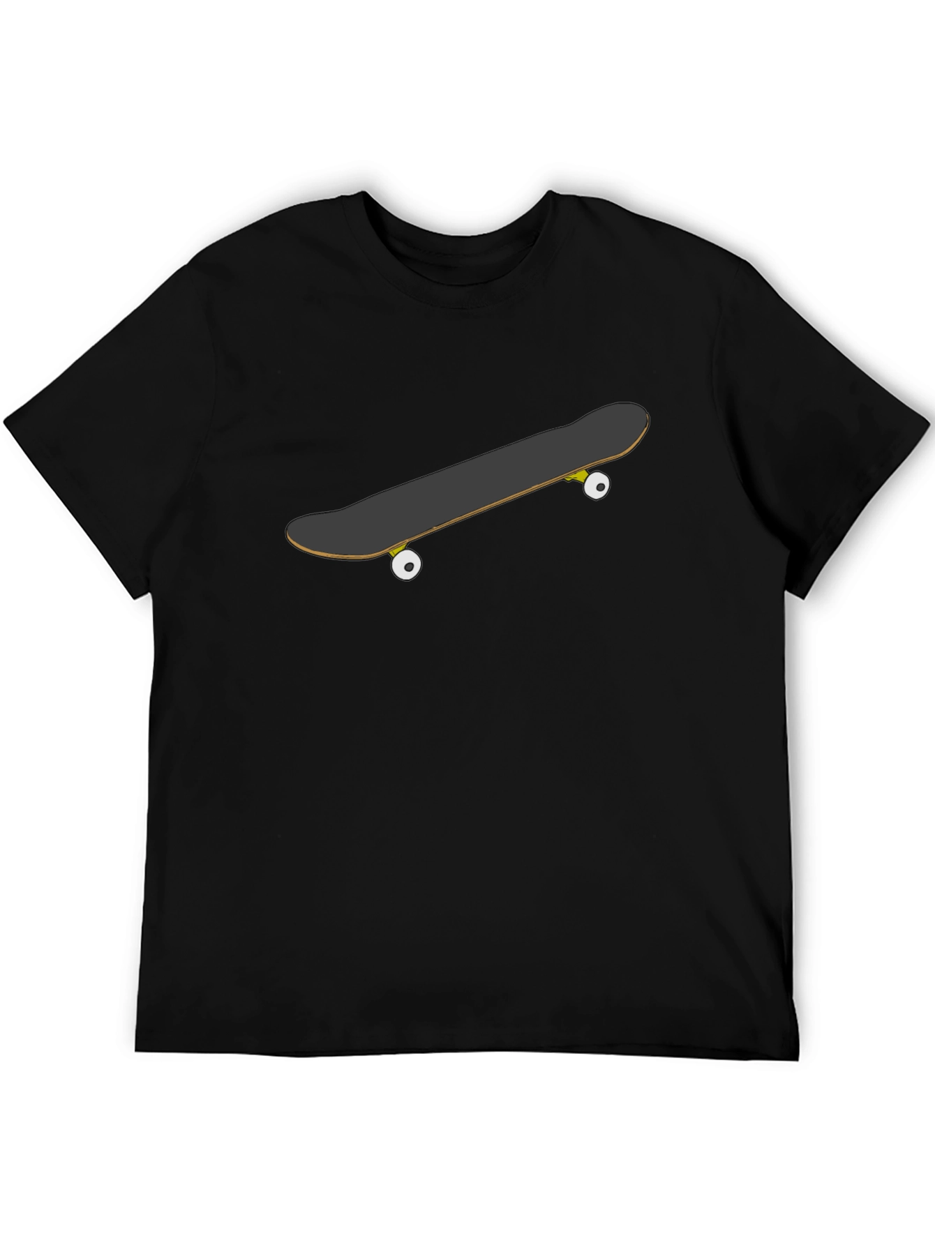 Skateboard Graphic Black T-Shirt - Casual Style