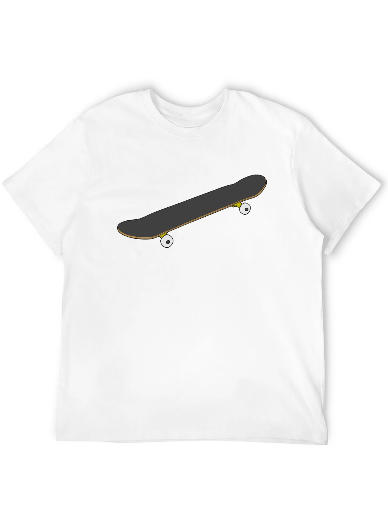 Skateboard Graphic Black T-Shirt - Casual Style