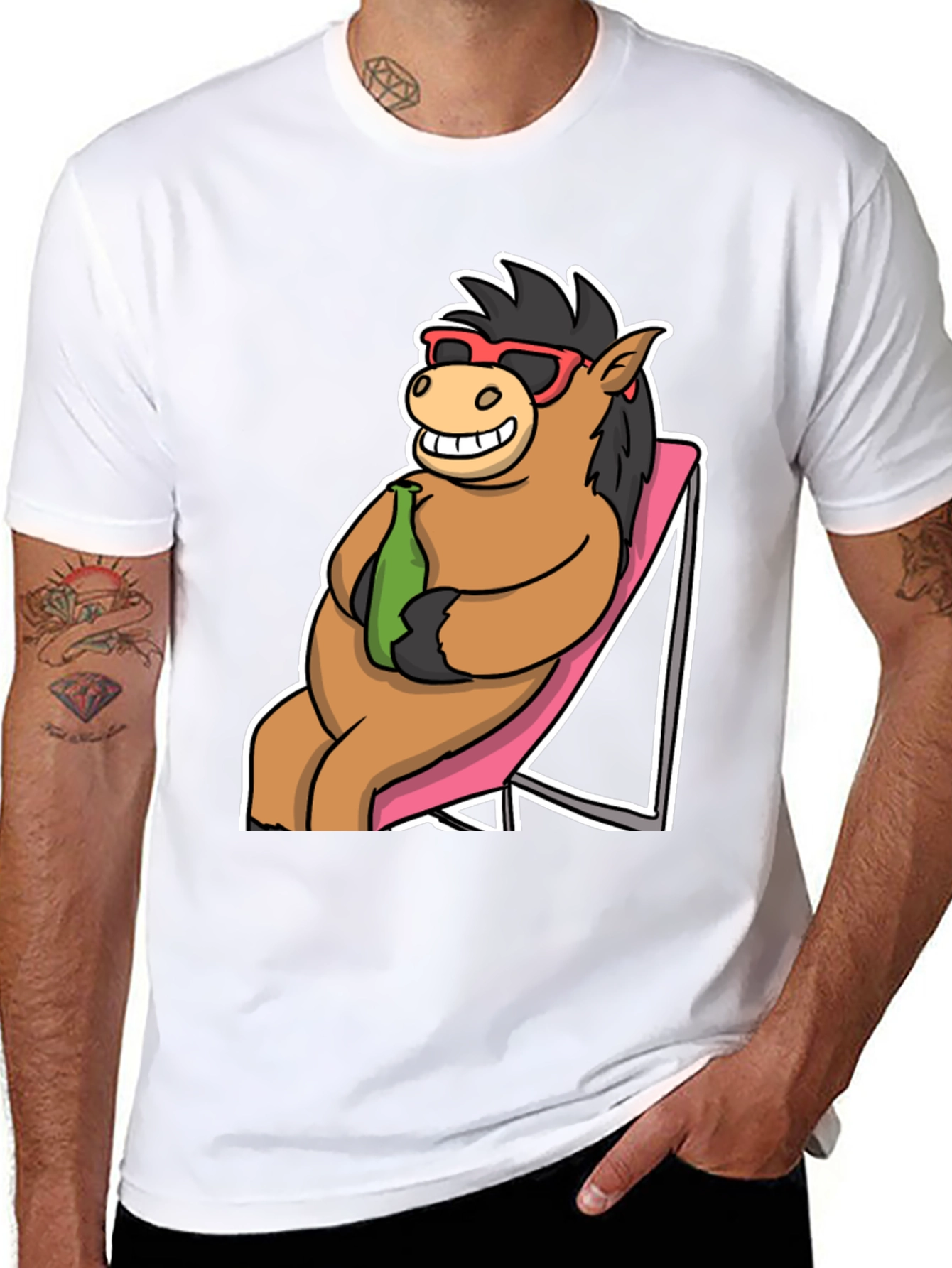 Cool Horse T-Shirt: Beach Vibes