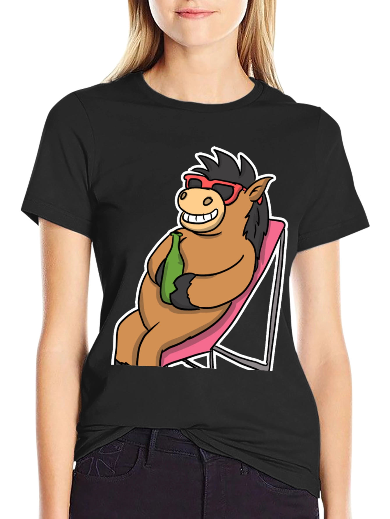Cool Horse T-Shirt: Beach Vibes