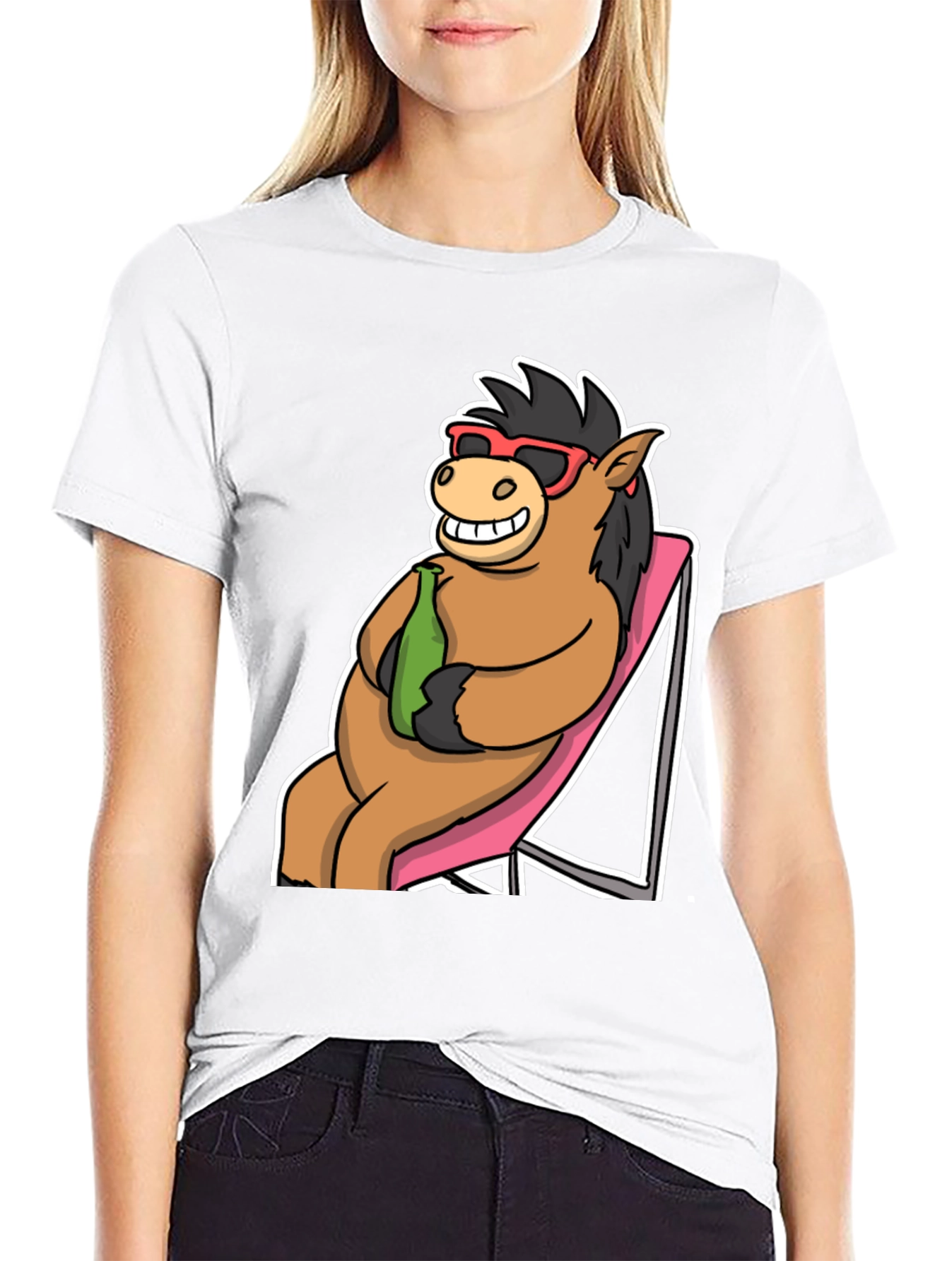Cool Horse T-Shirt: Beach Vibes