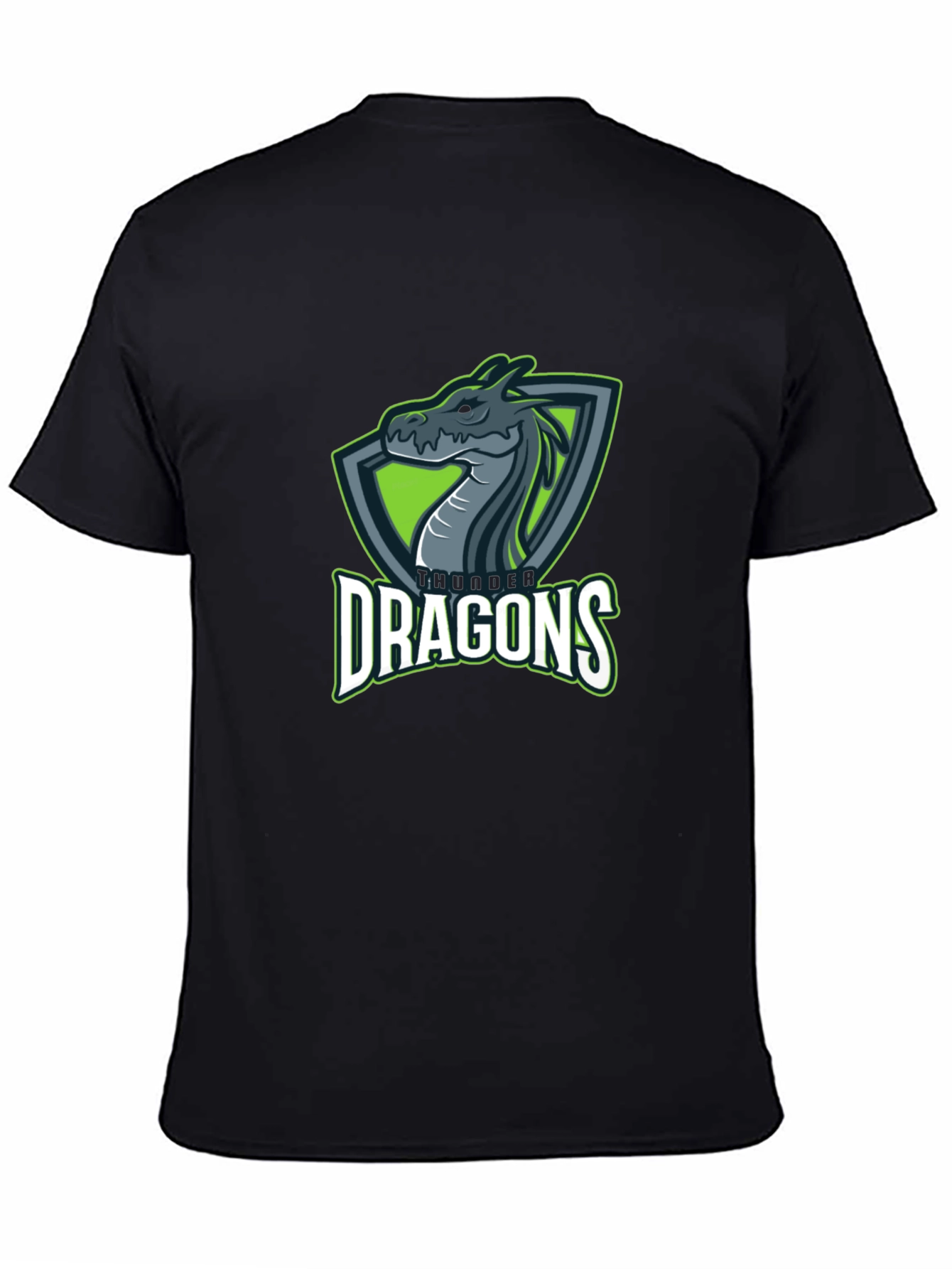 Mens Black Dragon Graphic T-Shirt