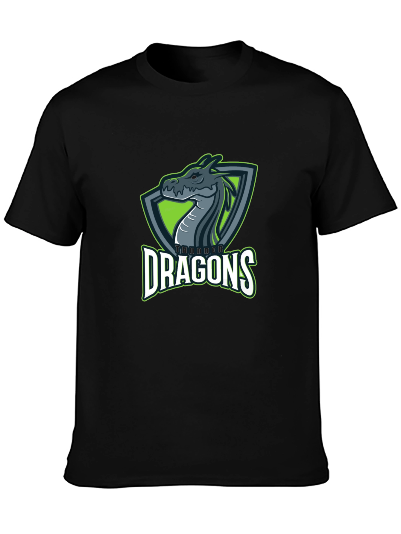 Mens Black Dragon Graphic T-Shirt