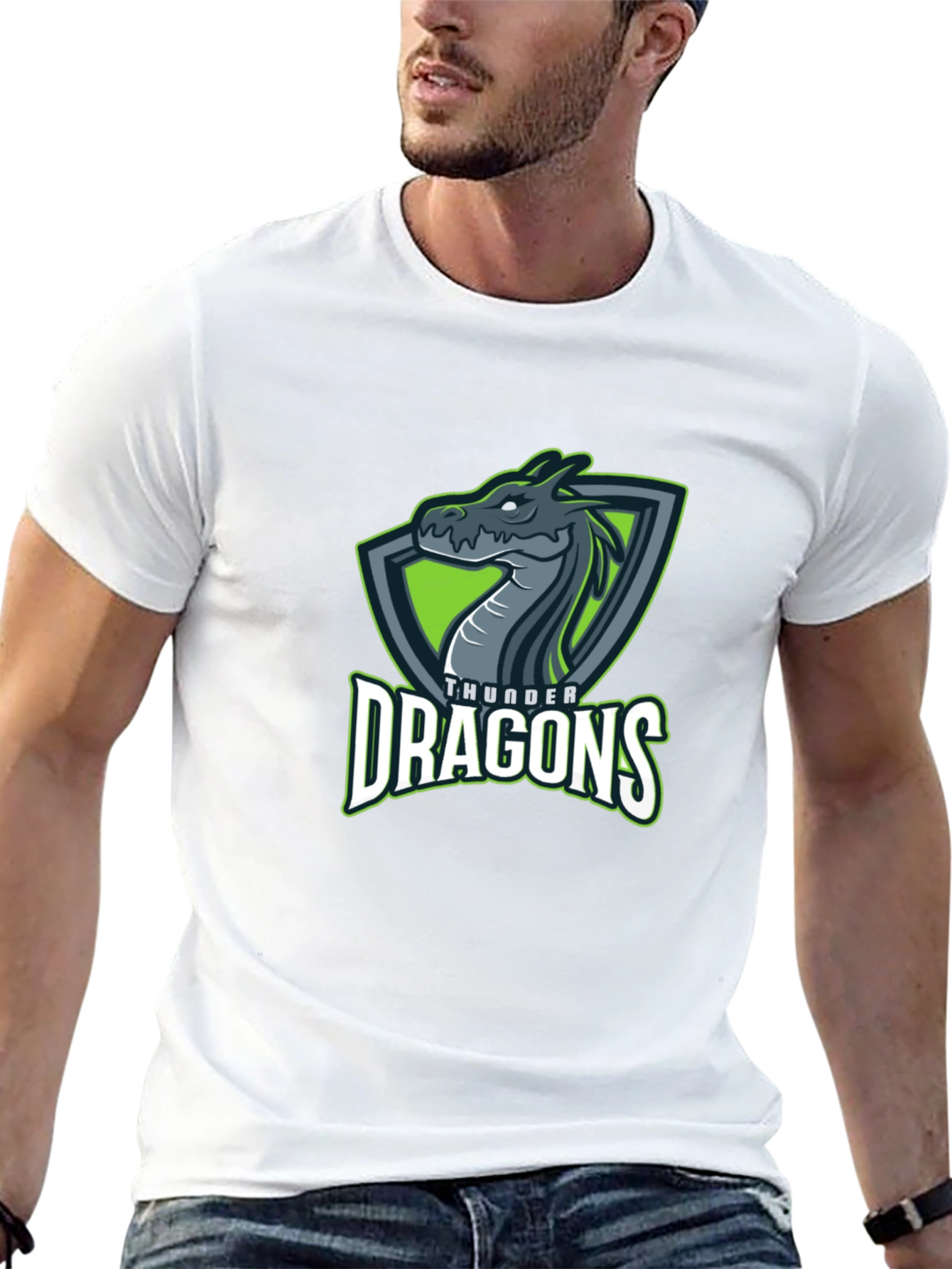 Mens Black Dragon Graphic T-Shirt