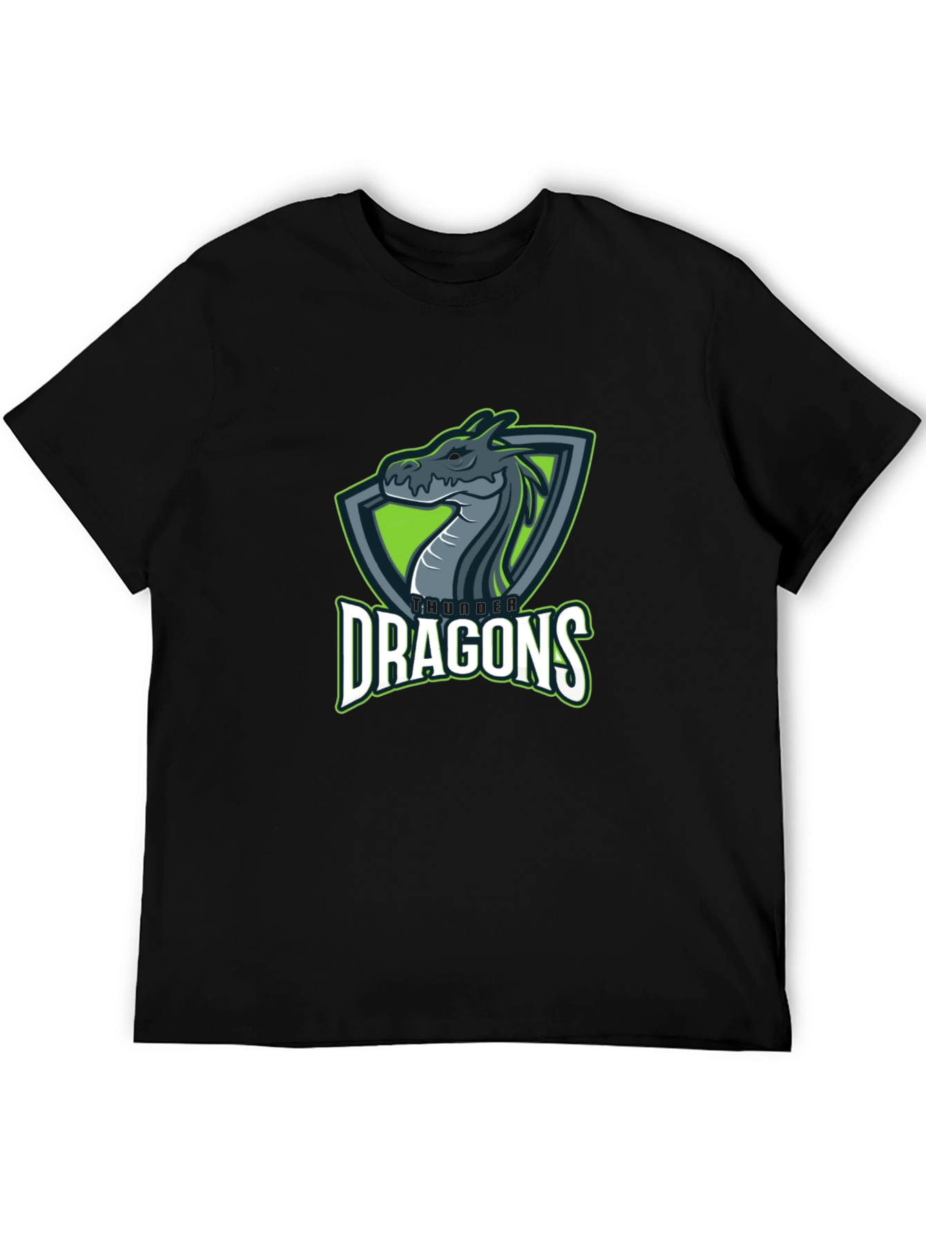 Mens Black Dragon Graphic T-Shirt