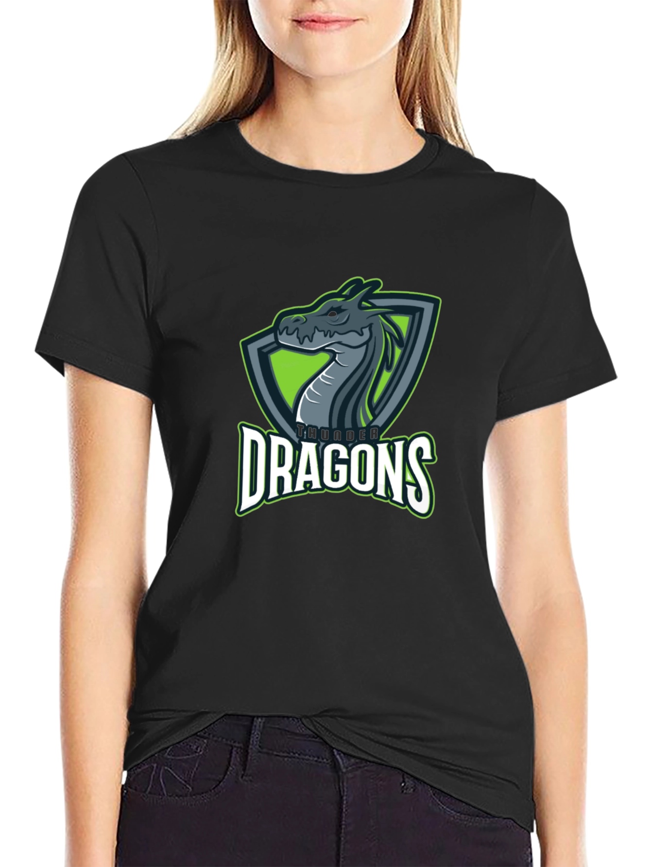 Mens Black Dragon Graphic T-Shirt
