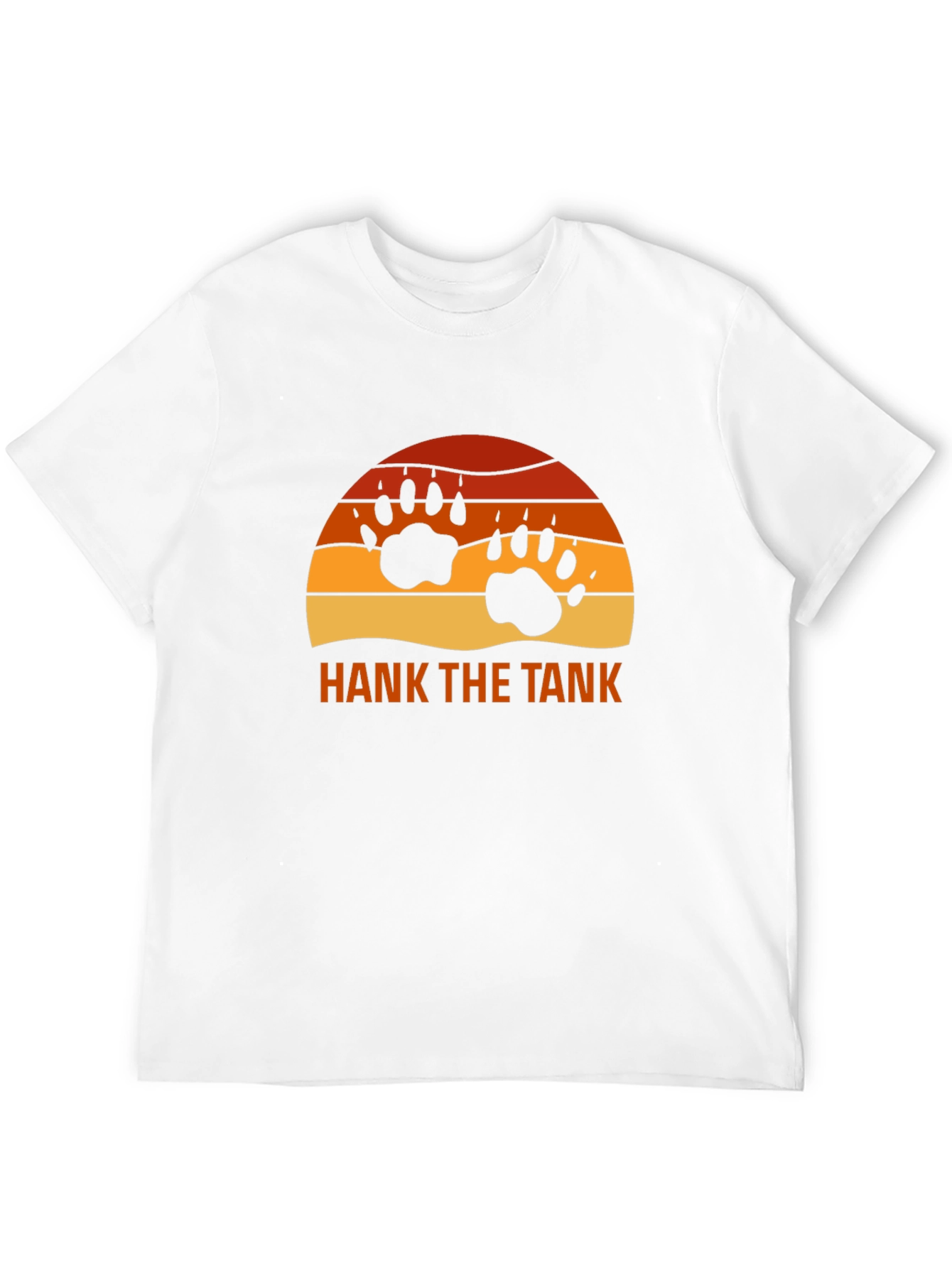 Hank The Tank Bear Paw Sunset Graphic Tee