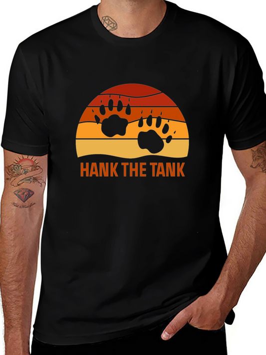 Hank The Tank Bear Paw Sunset Graphic Tee